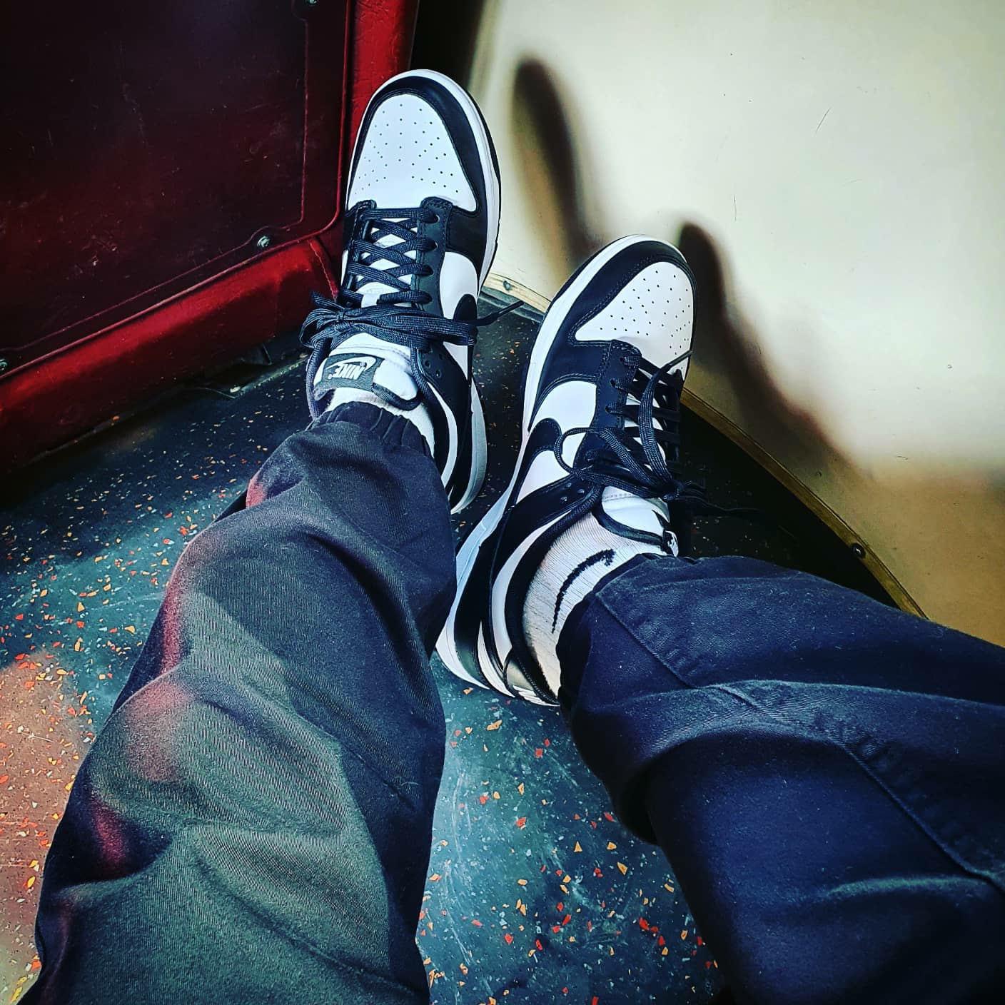 Nike Dunk Low Retro Black, (W) Nike Dunk Low Black 착용 스타일