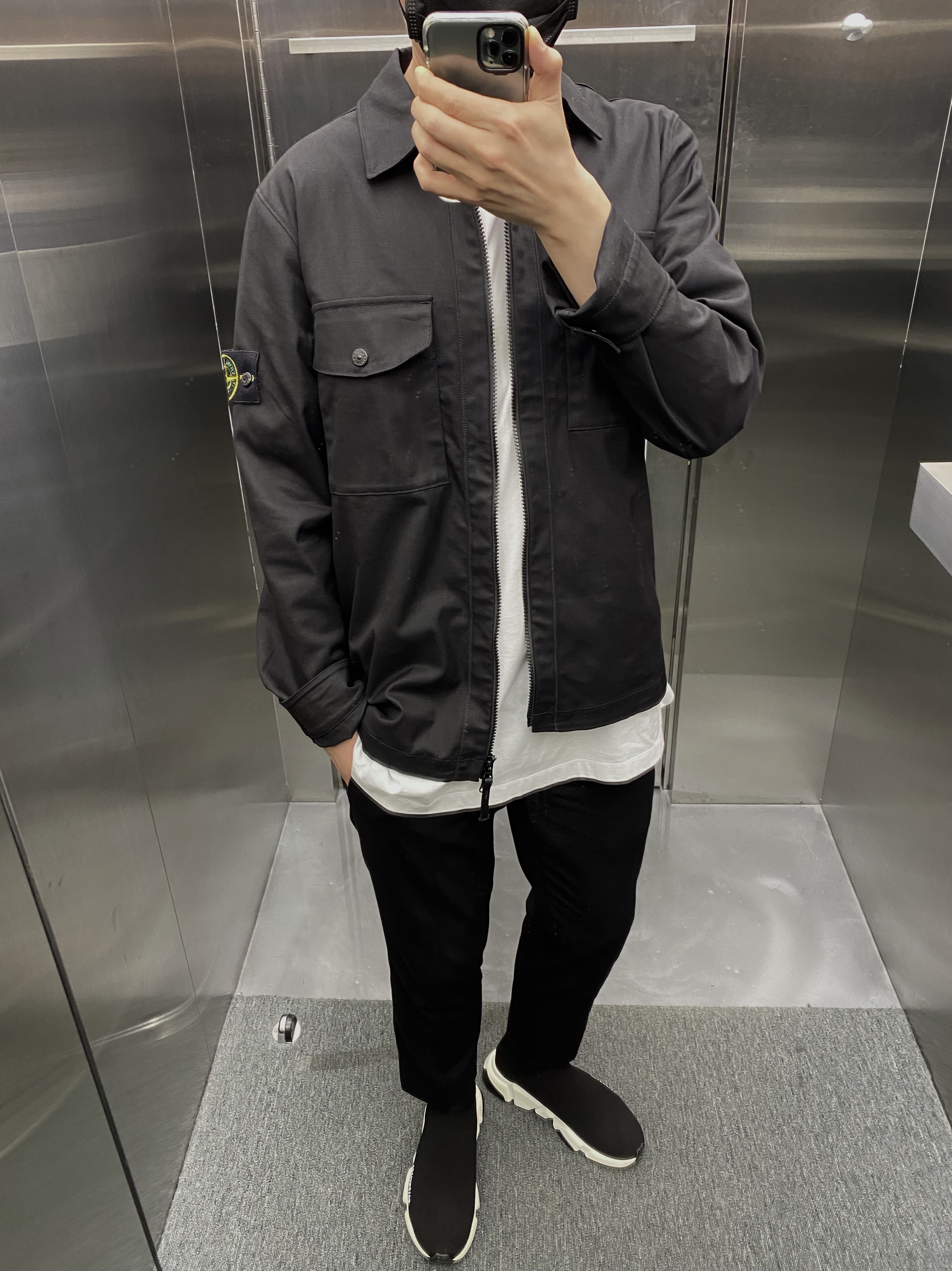 Balenciaga Speed Trainer Black White 2019 착용 스타일