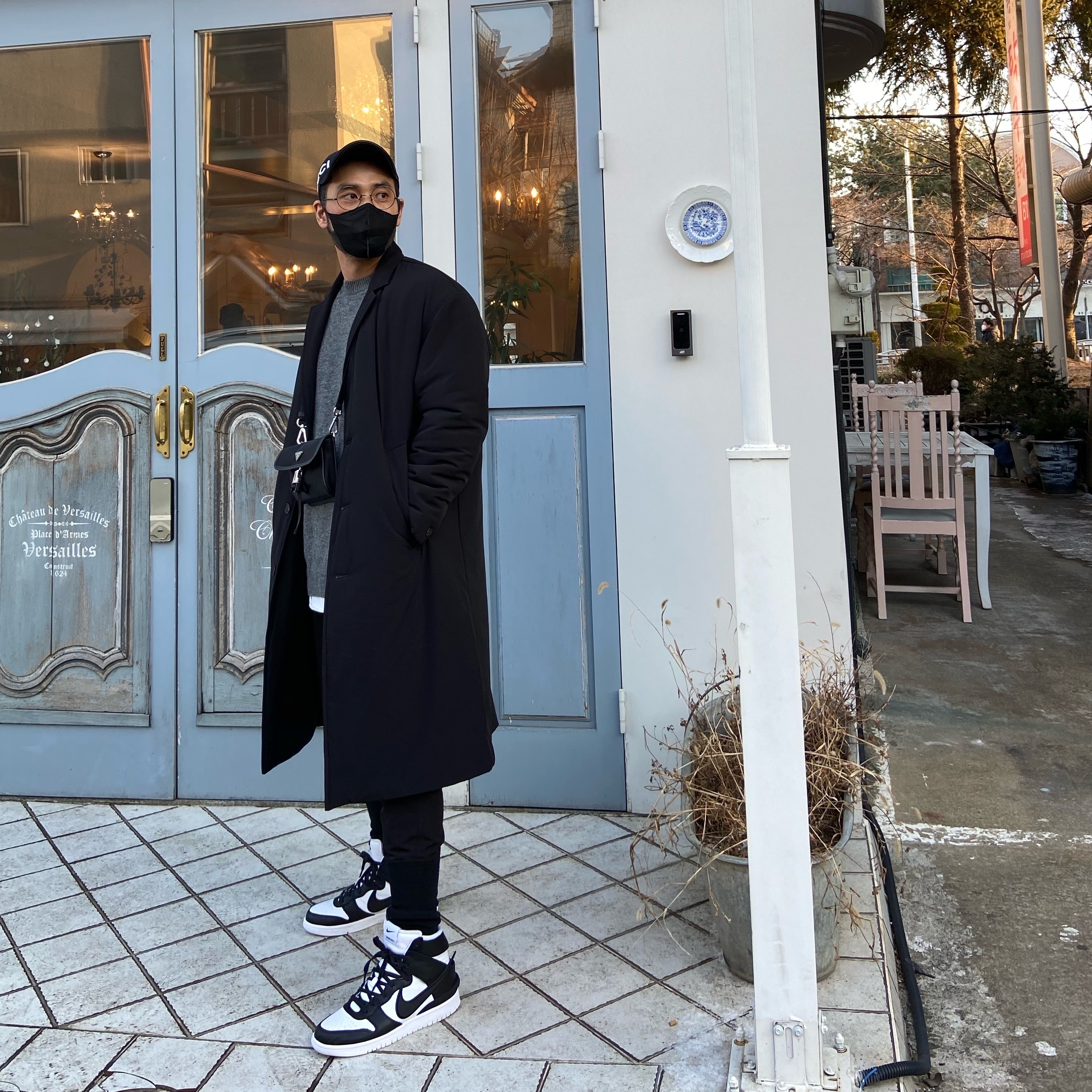 Nike x Ambush Dunk High Black 착용 스타일 - 2