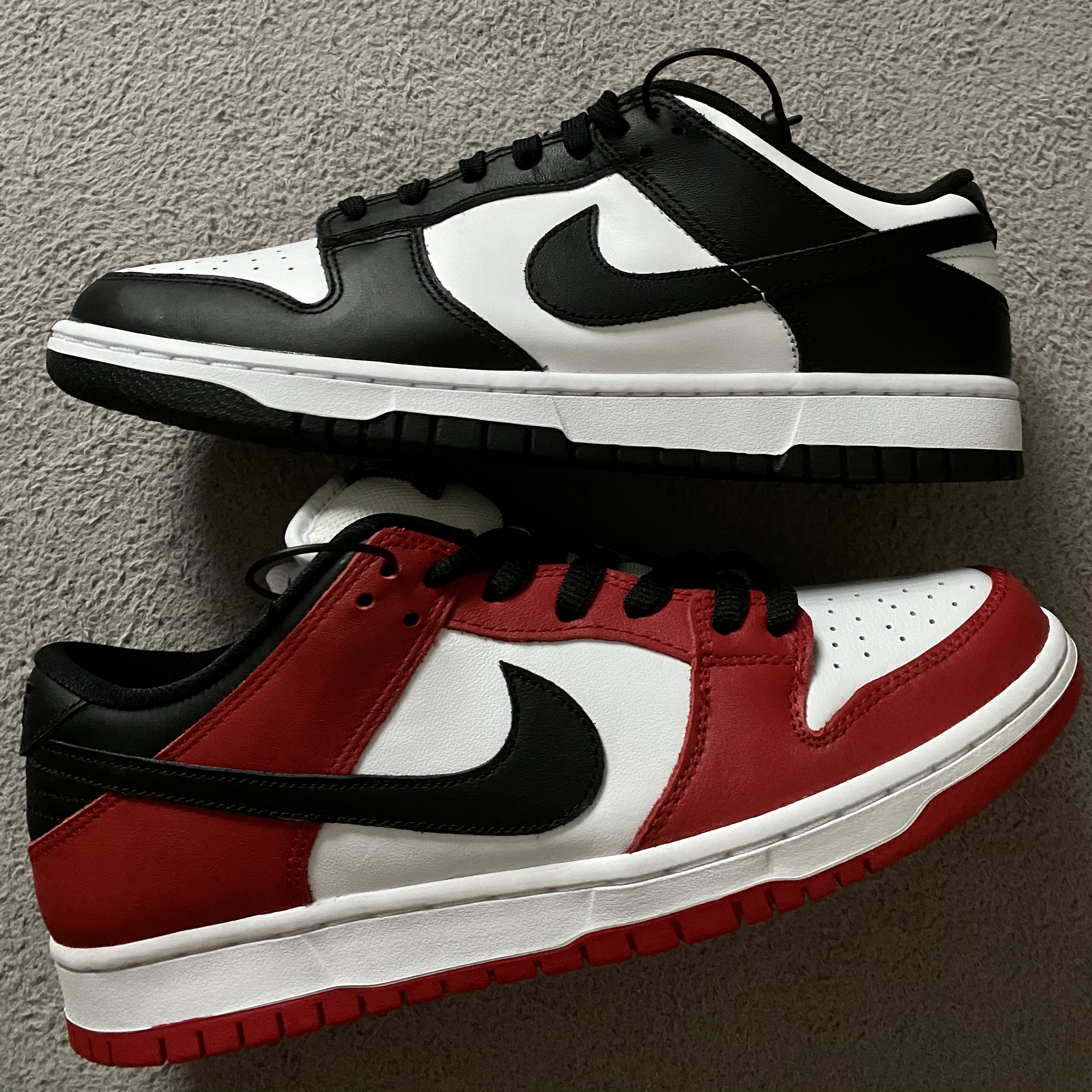 Nike Dunk Low Retro Black, Nike SB Dunk Low Pro Chicago 착용 스타일