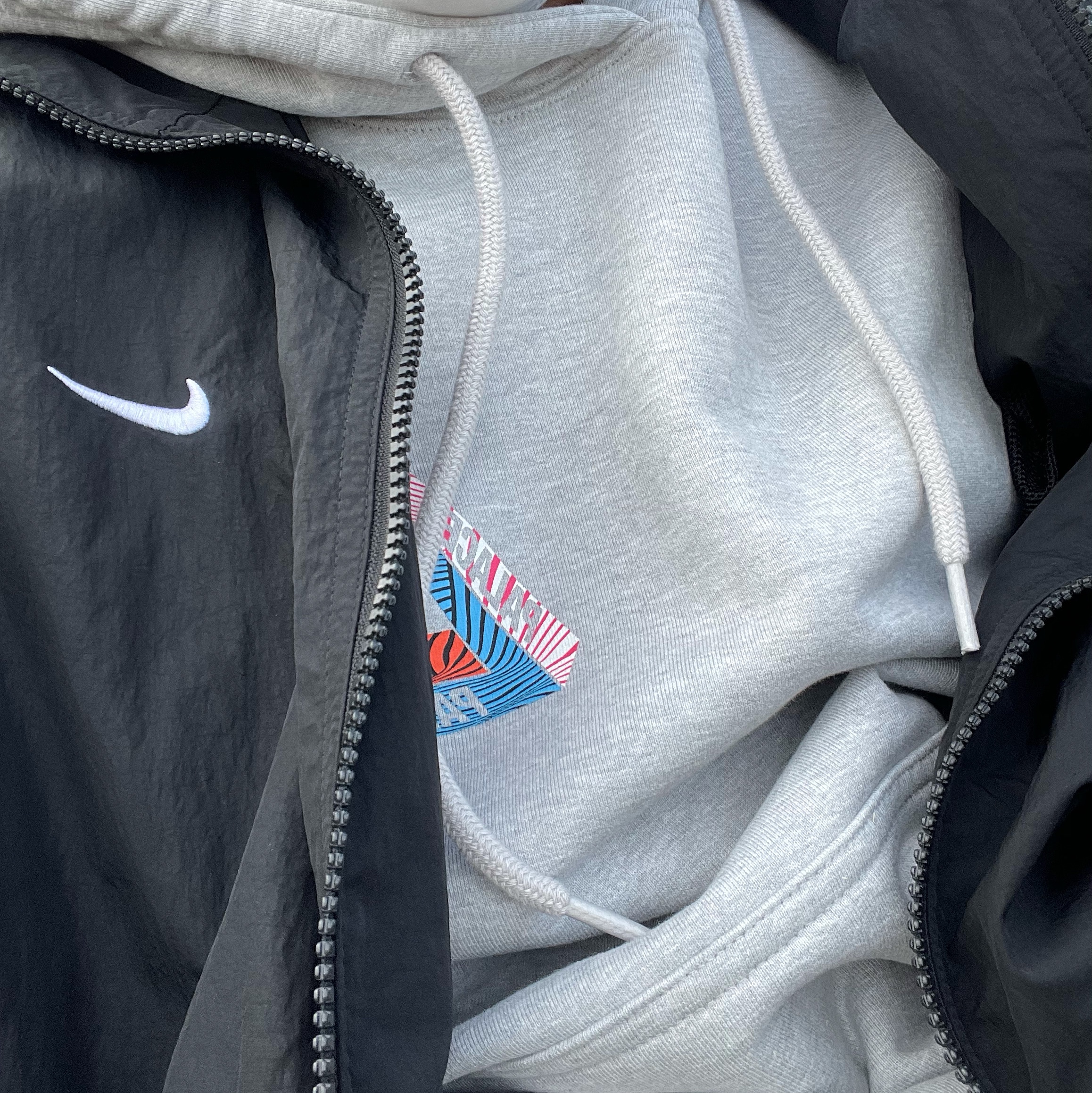 Palace Tri-Tex Hood Gray Marl - 20SS, Nike M NRG Track Jacket Black 착용 스타일