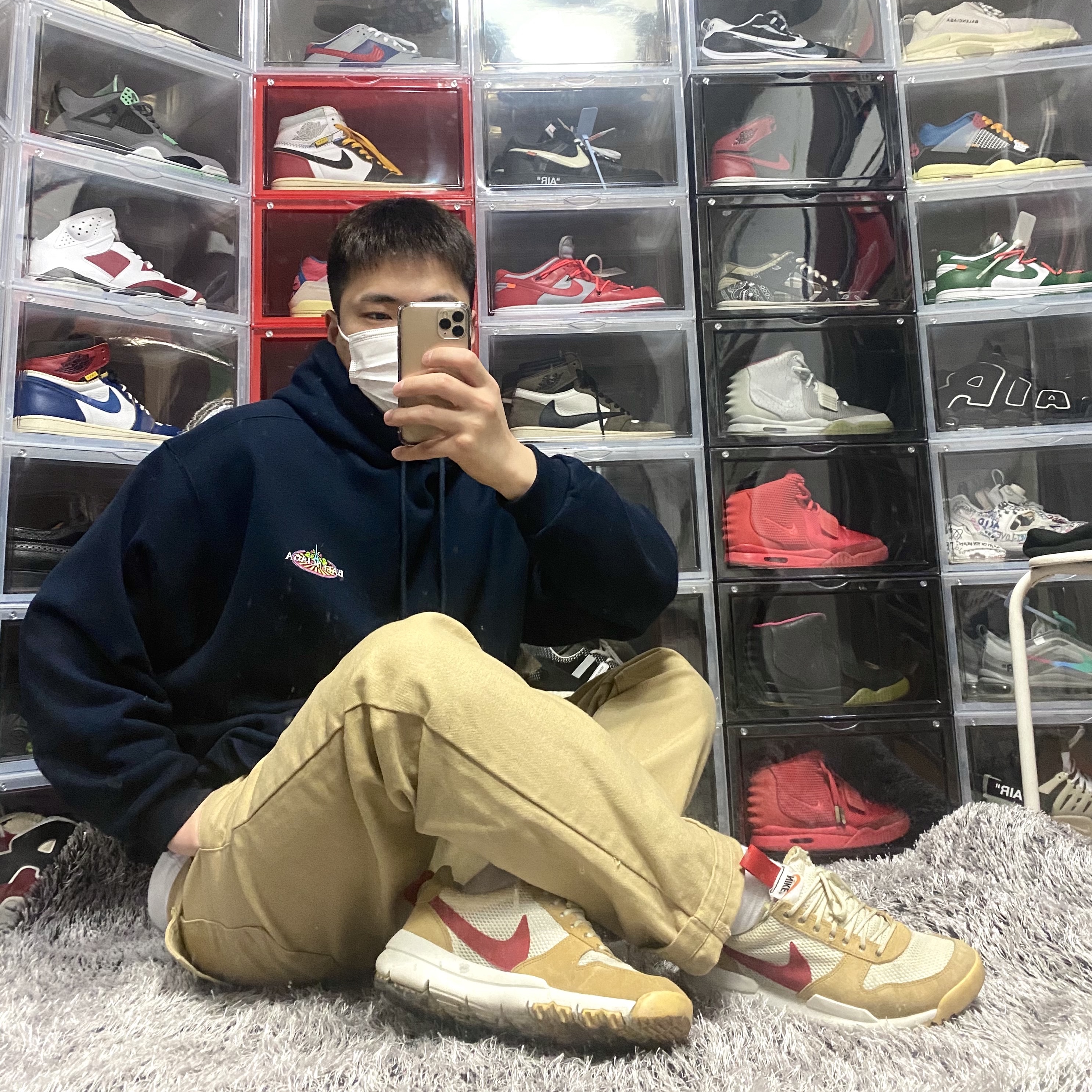 Nike x Tom Sachs Mars Yard Shoe 2.0 Space Camp, Nike Air Yeezy 2 Red October 착용 스타일