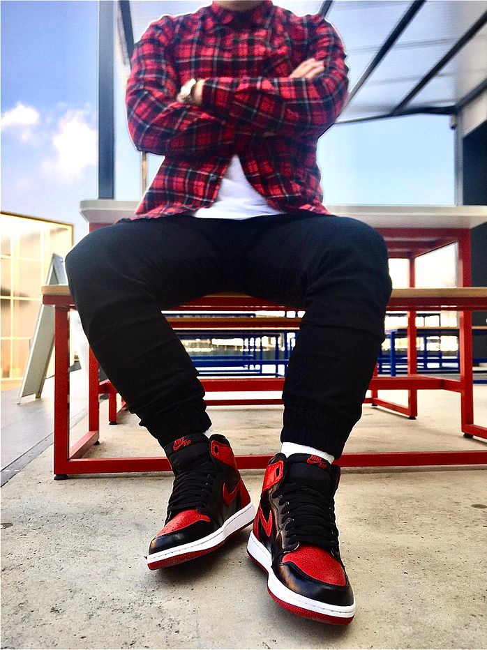 Jordan 1 Retro High OG Bred Banned 2016 착용 스타일 - 2