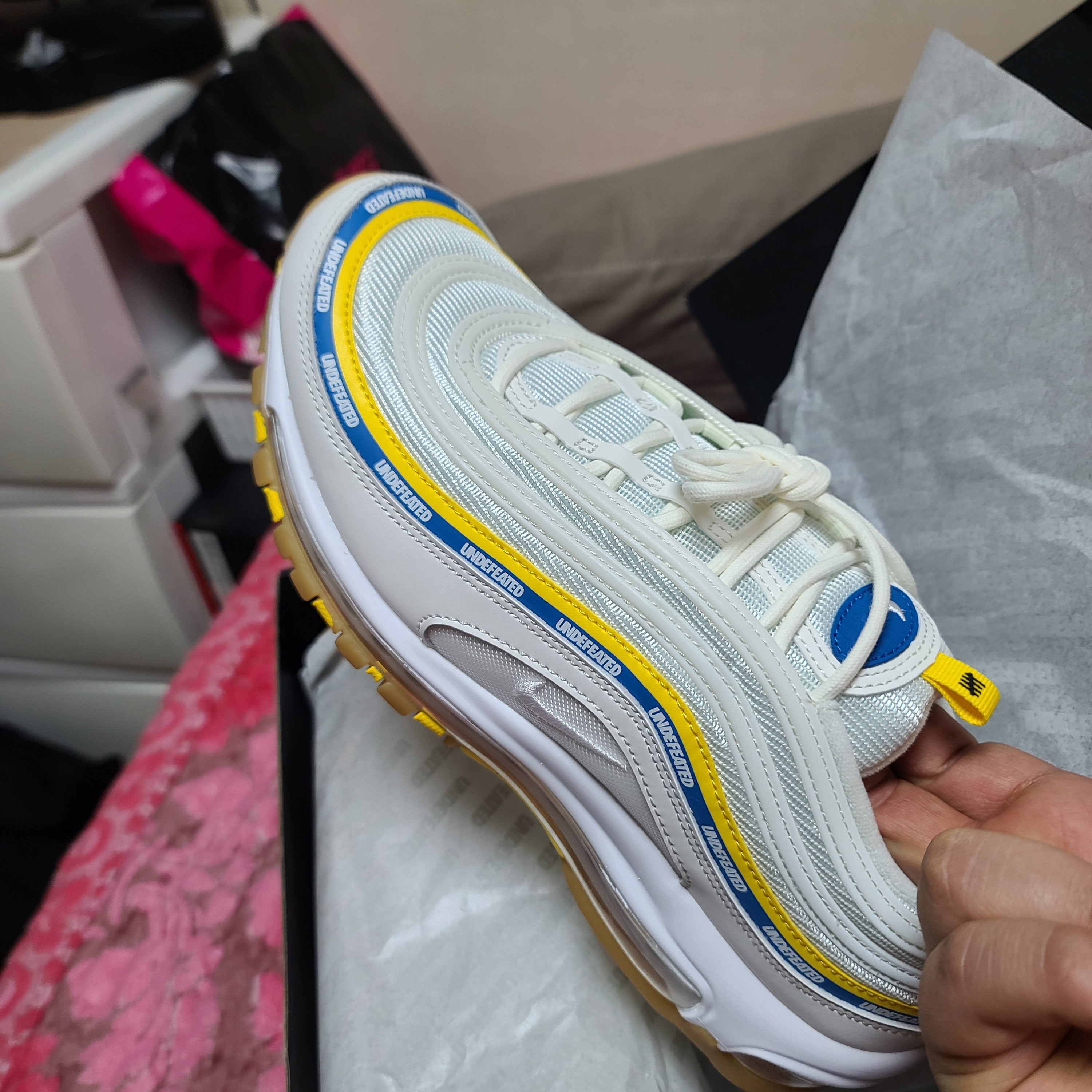Nike x Undefeated Air Max 97 White 착용 스타일