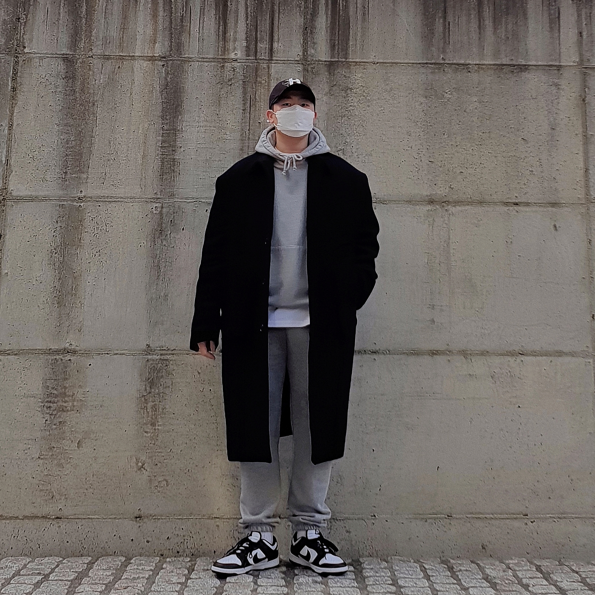 Nike Dunk Low Retro Black 착용 스타일 - 1