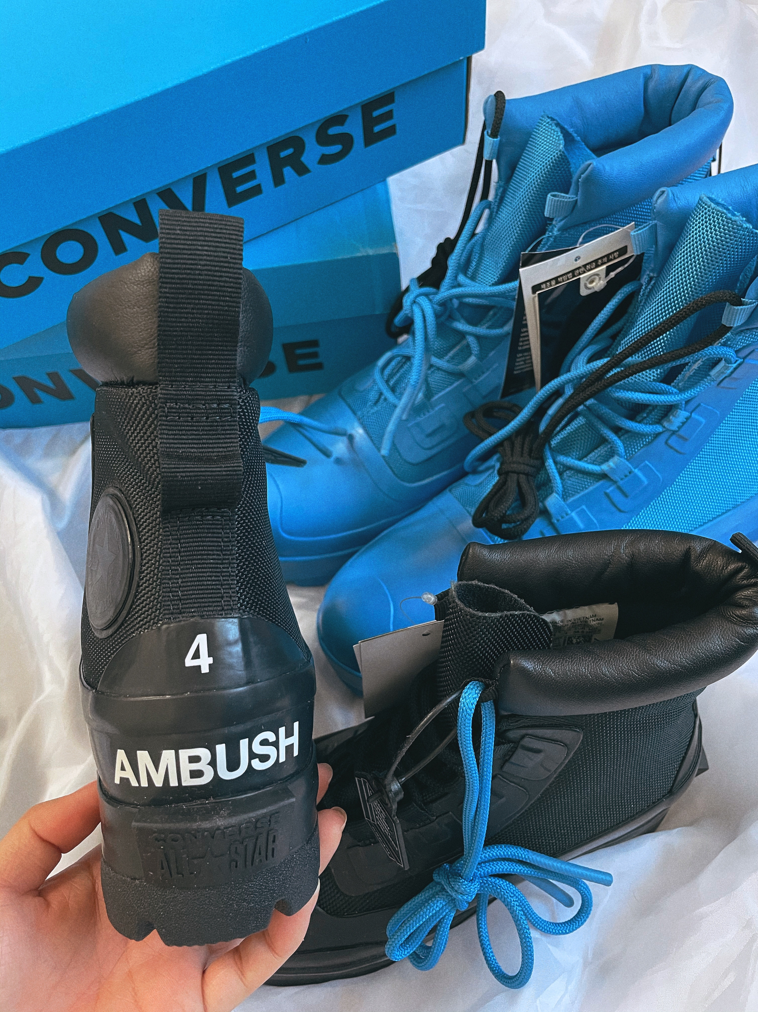 Converse x Ambush Chuck Taylor All Star Duck Boot Blithe, Converse x Ambush Chuck Taylor All Star Duck Boot Black 착용 스타일 - 2