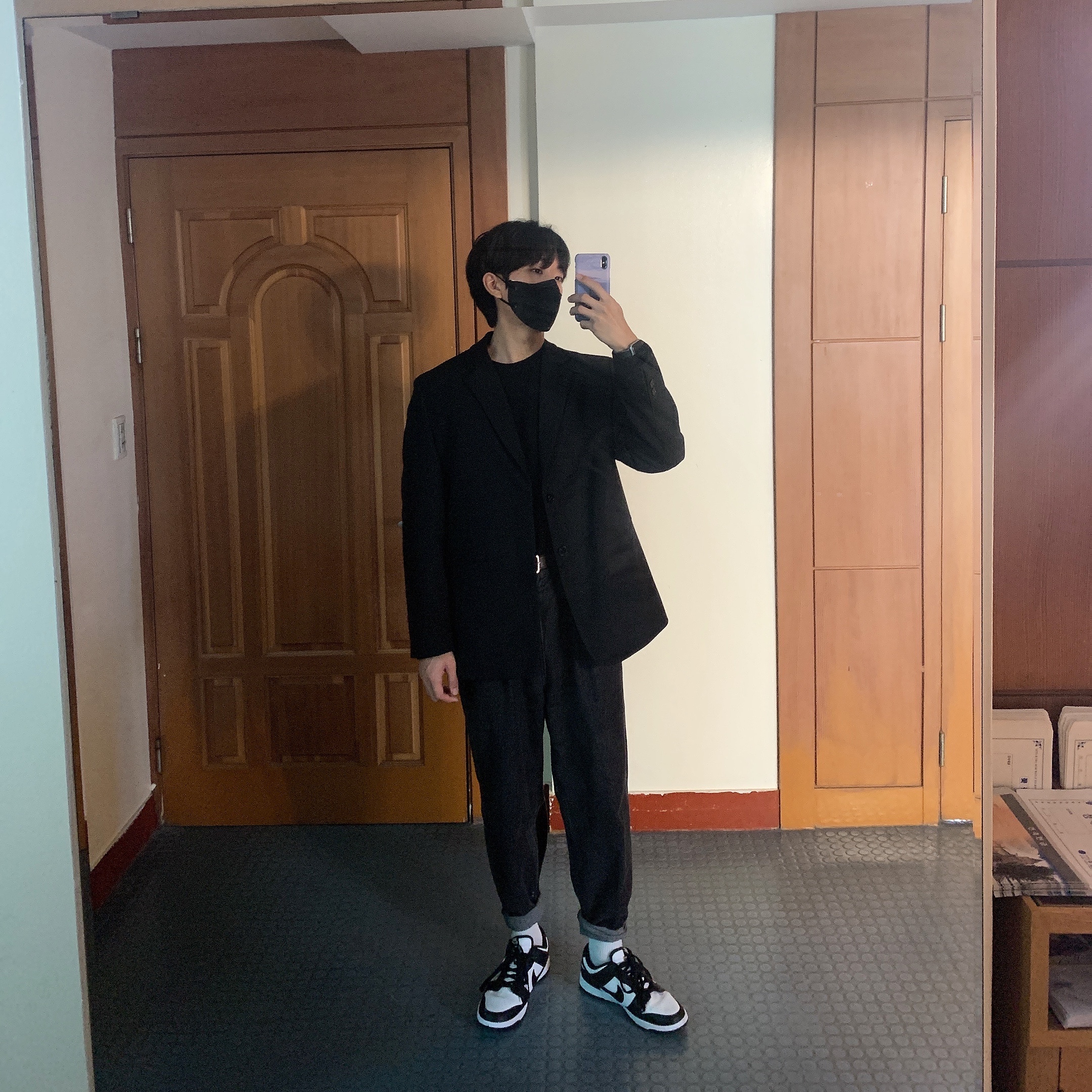Nike Dunk Low Retro Black 착용 스타일