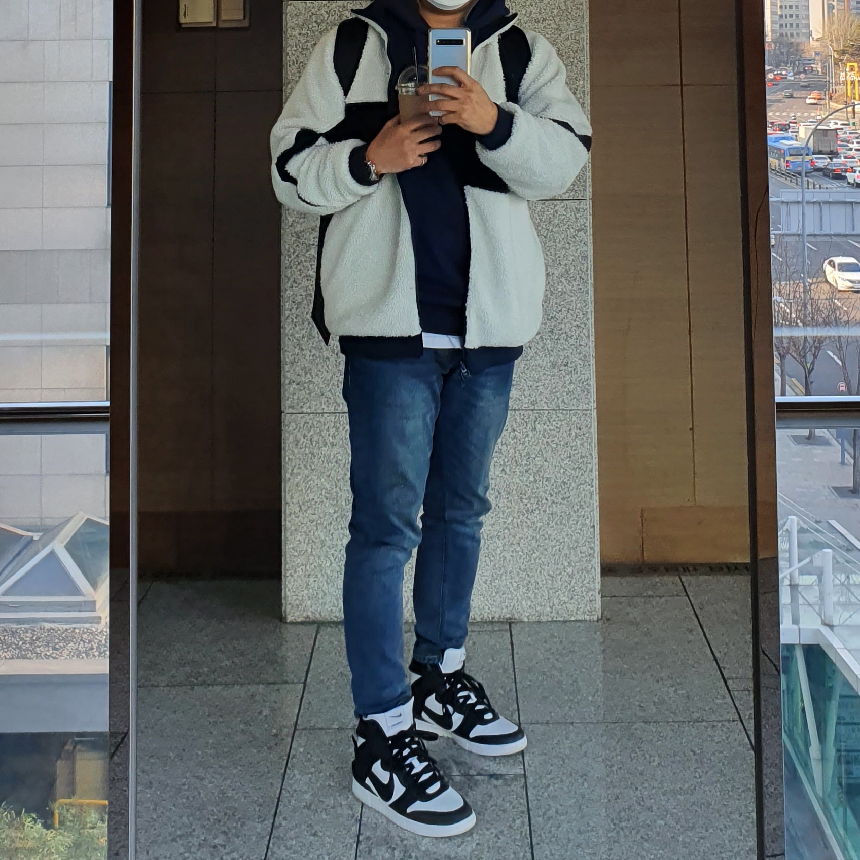 Nike x Ambush Dunk High Black 착용 스타일