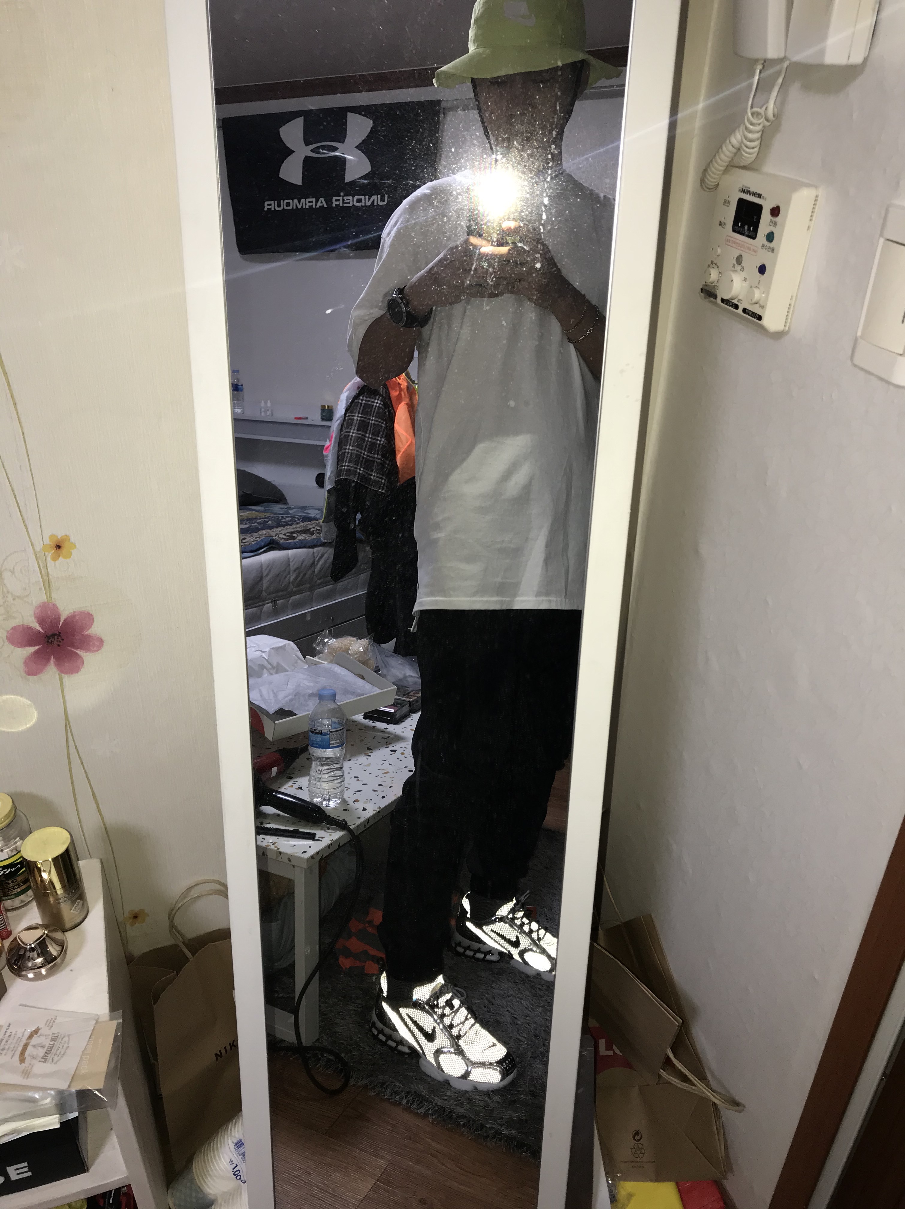 Nike x Stussy Air Zoom Spiridon Cage 2 Pure Platinum 착용 스타일