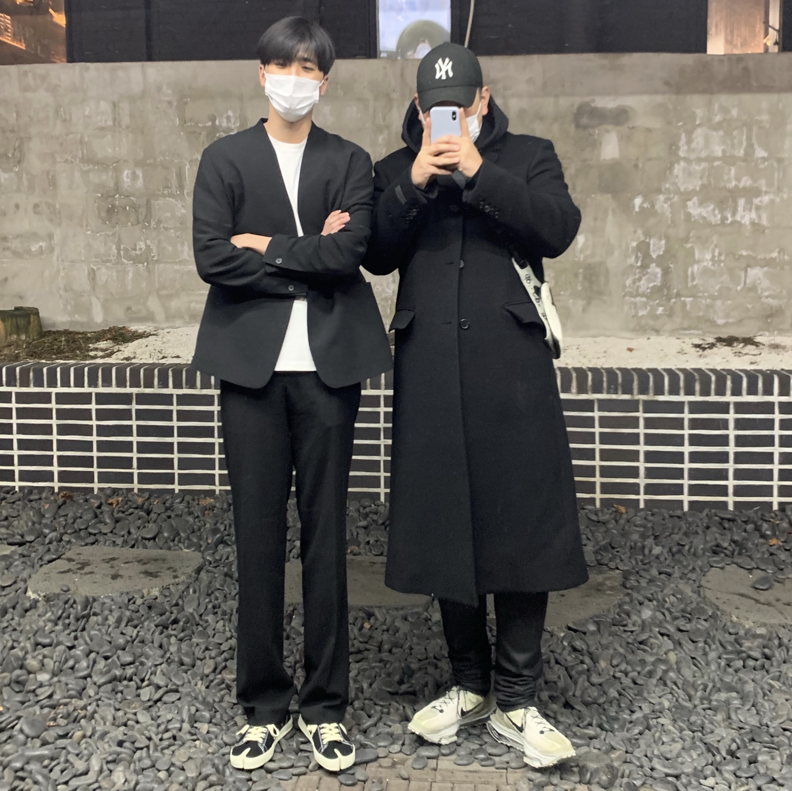 Maison Margiela Tabi Low Black, Nike x Matthew M Williams Zoom 004 Stone 착용 스타일