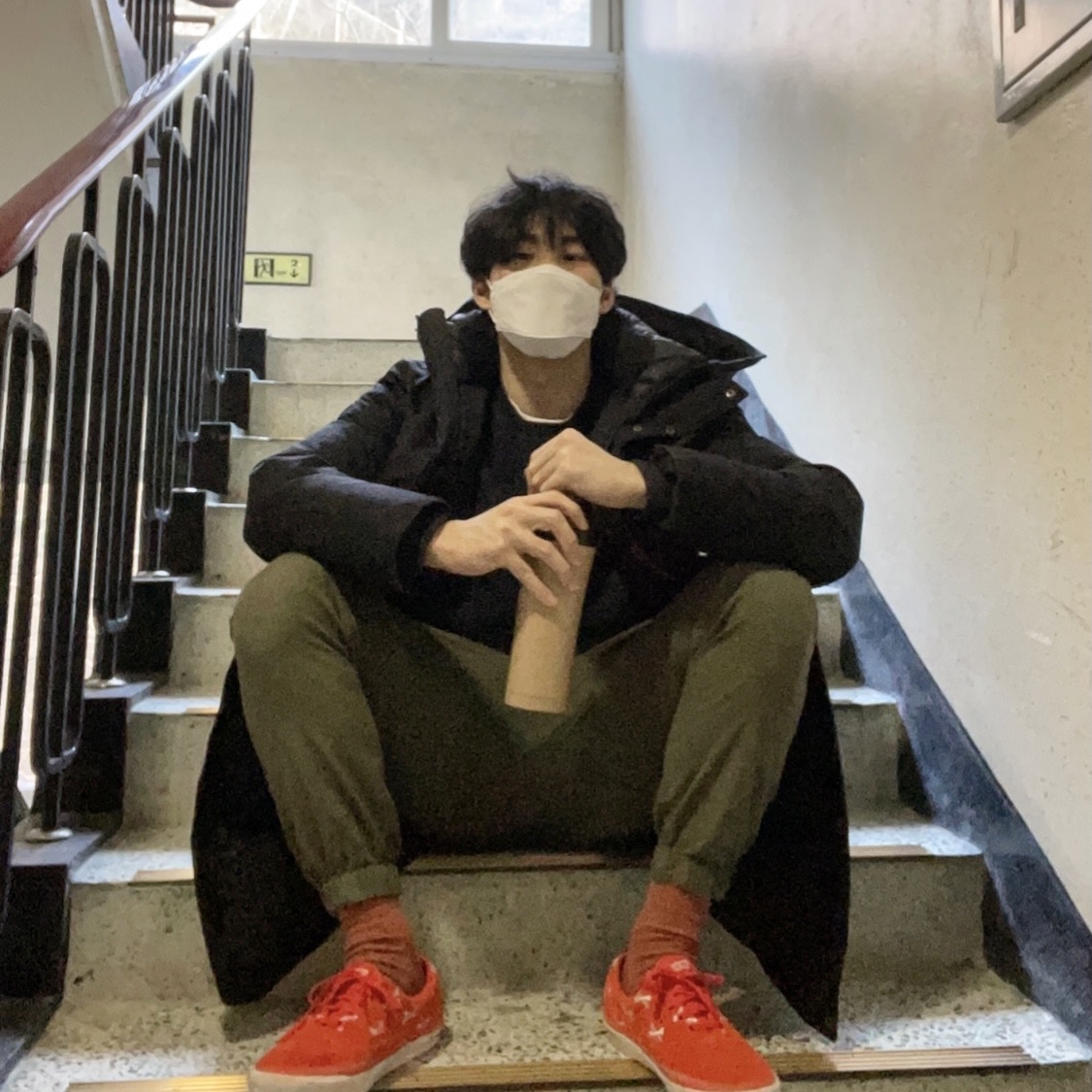 Vans Vault x WTAPS OG Era LX Orange 착용 스타일