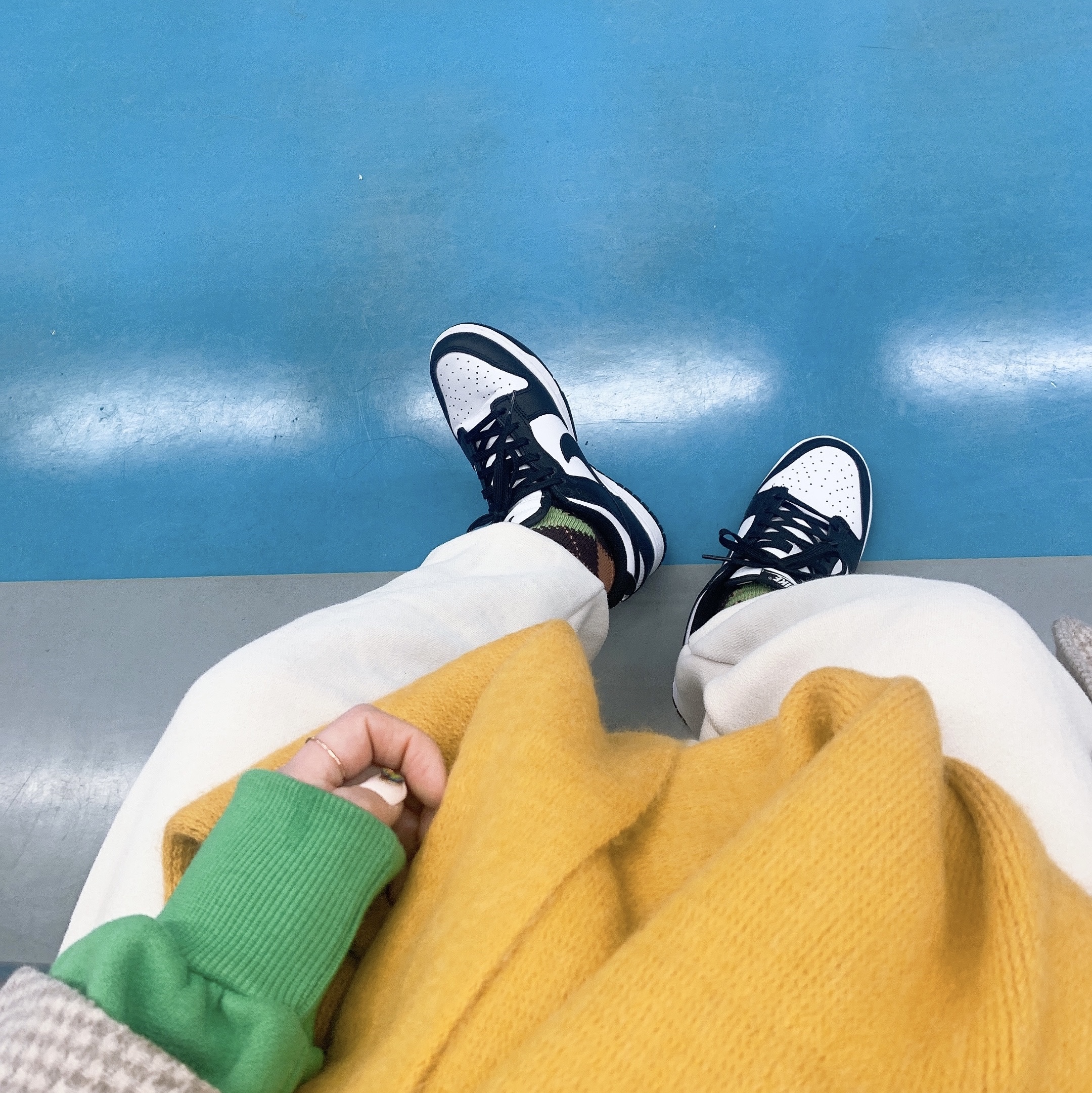 (W) Nike Dunk Low Black 착용 스타일