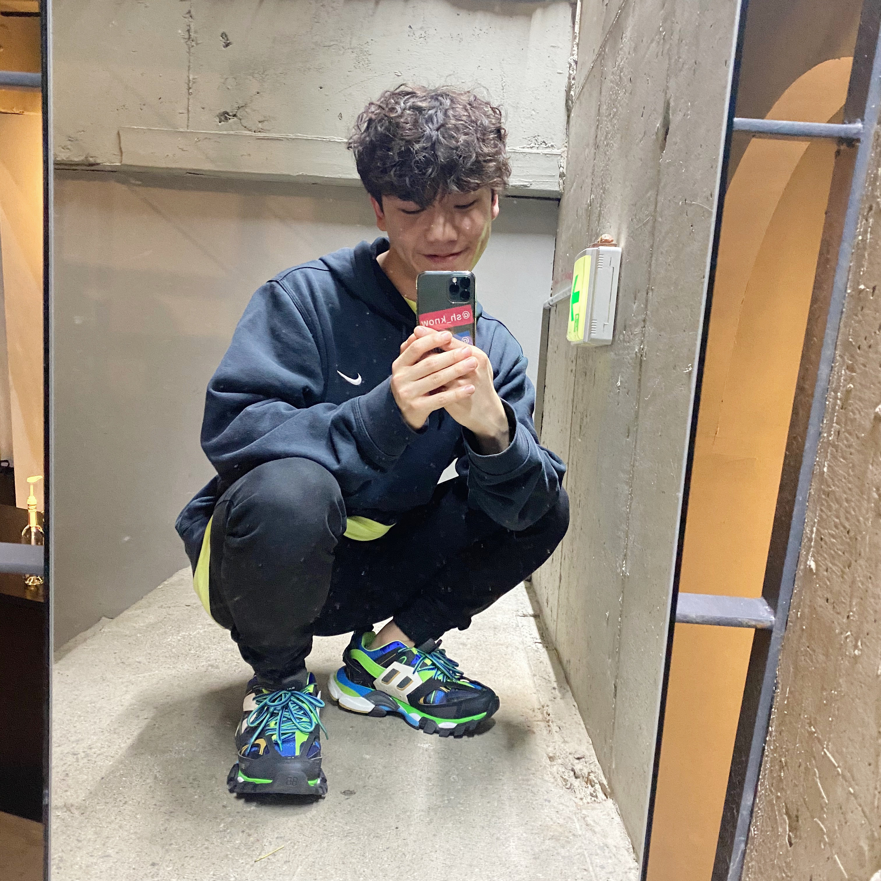 Balenciaga Track Sneakers Green White Blue 2019 착용 스타일