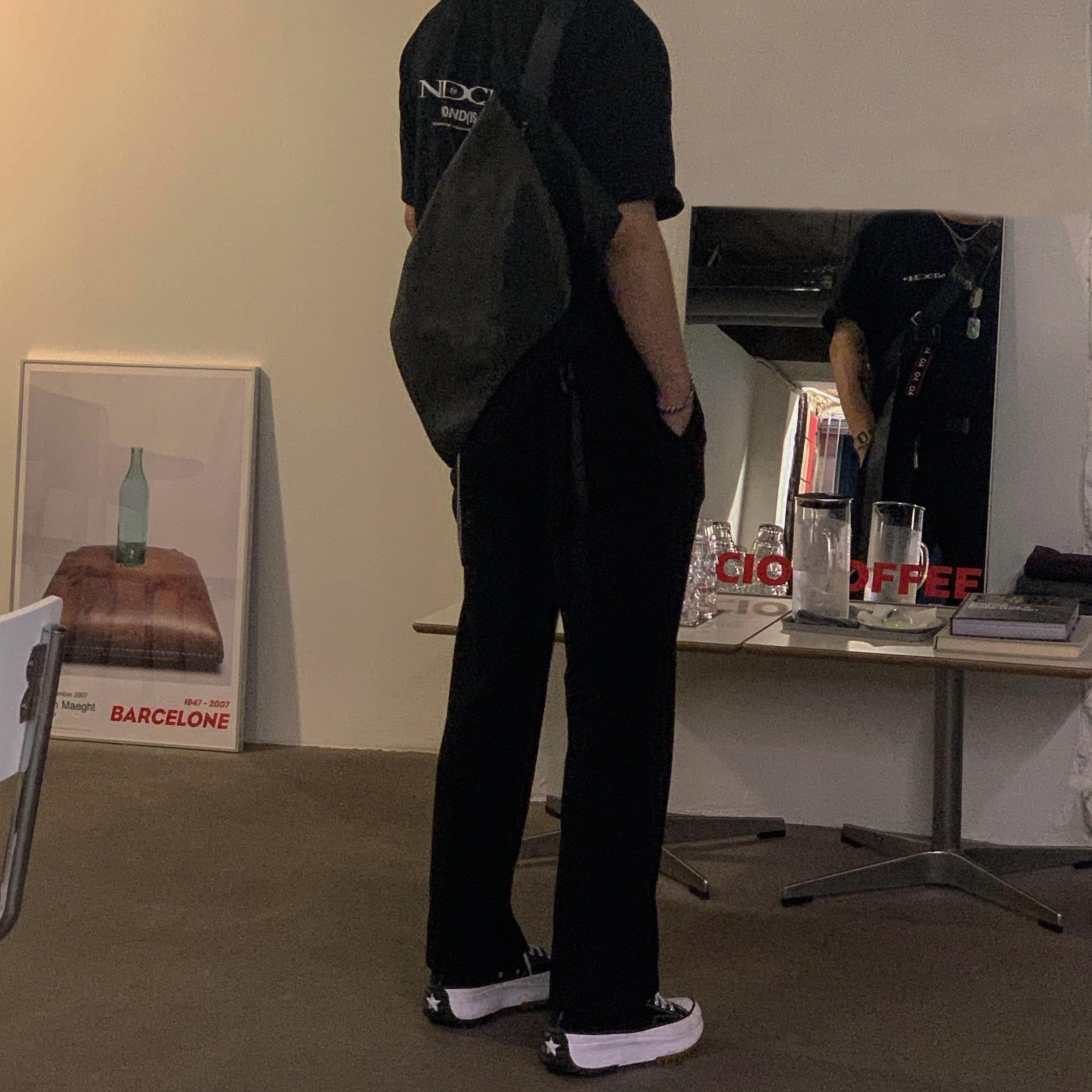 Converse Run Star Hike Hi Black White Gum 착용 스타일