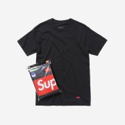 Supreme Hanes Tagless T-Shirts Black (3 Pack)