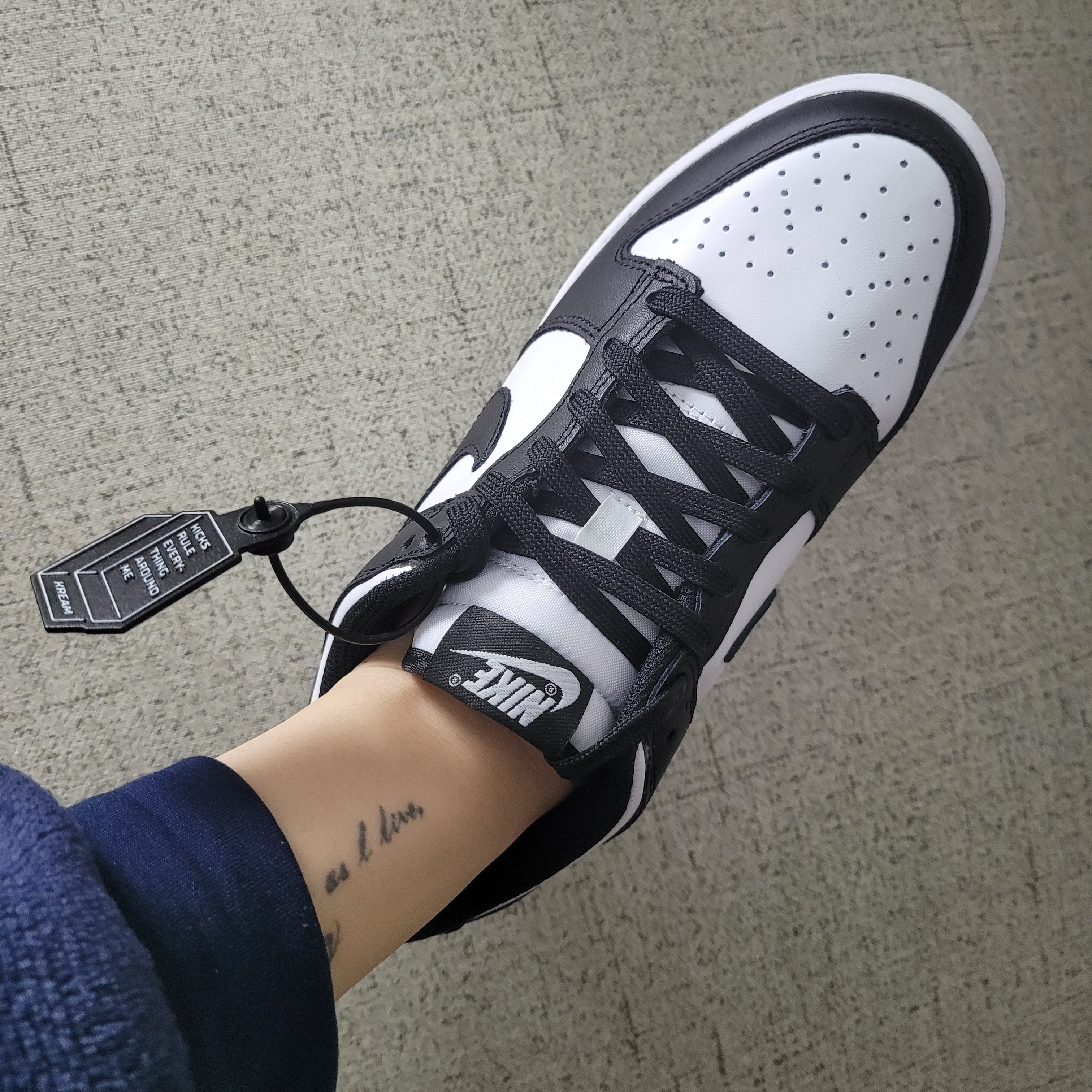 Nike Dunk Low Retro Black, (W) Nike Dunk Low Black 착용 스타일