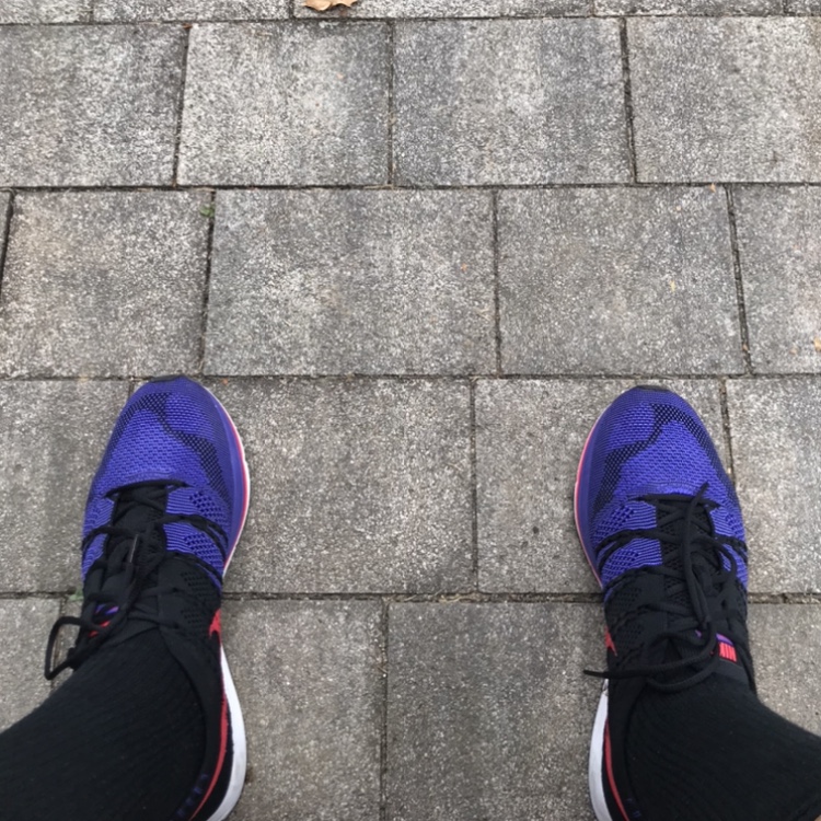 Nike Flyknit Trainer Siren Red Persian Violet 착용 스타일
