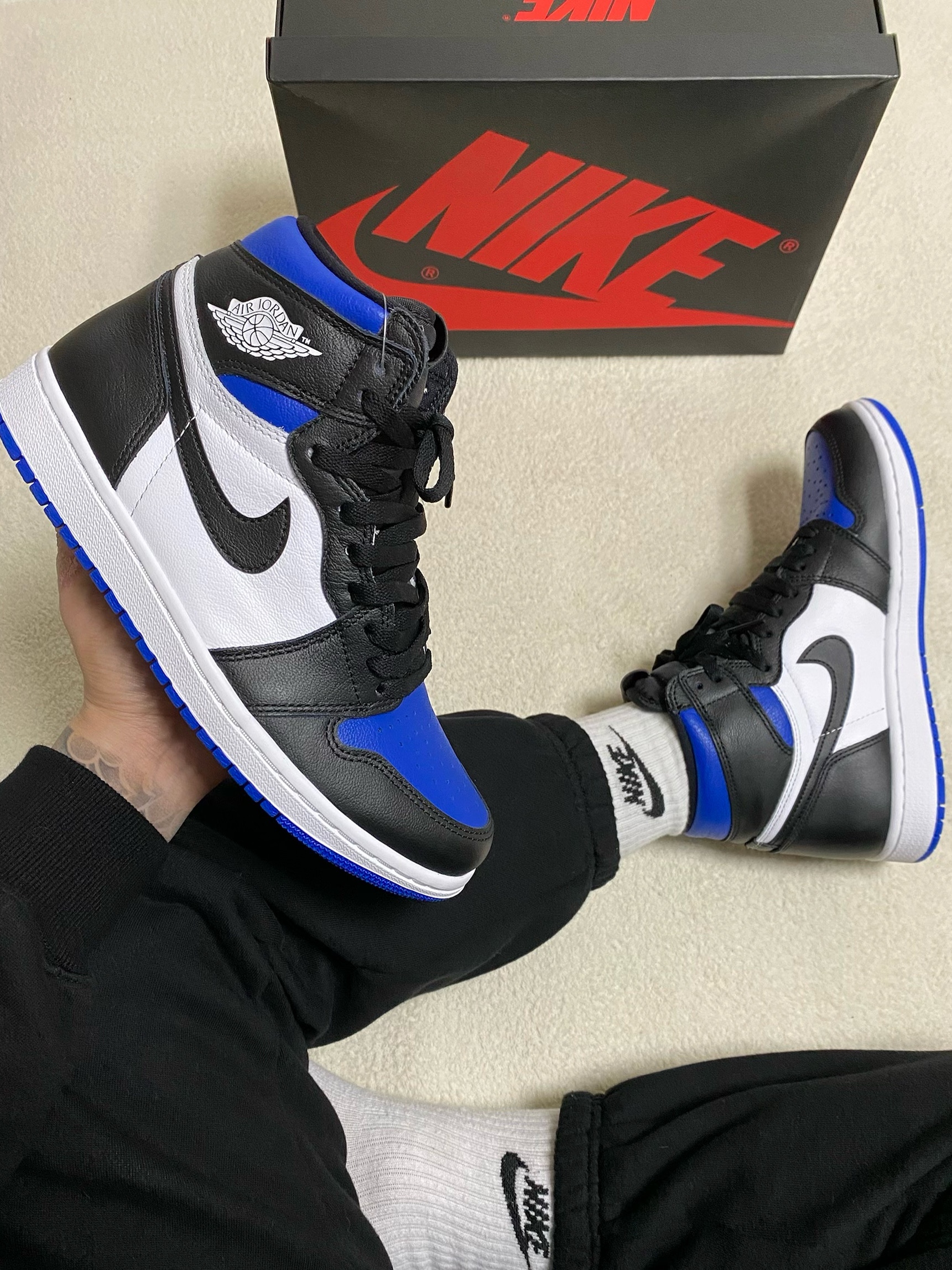 Jordan 1 Retro High OG Royal Toe 착용 스타일