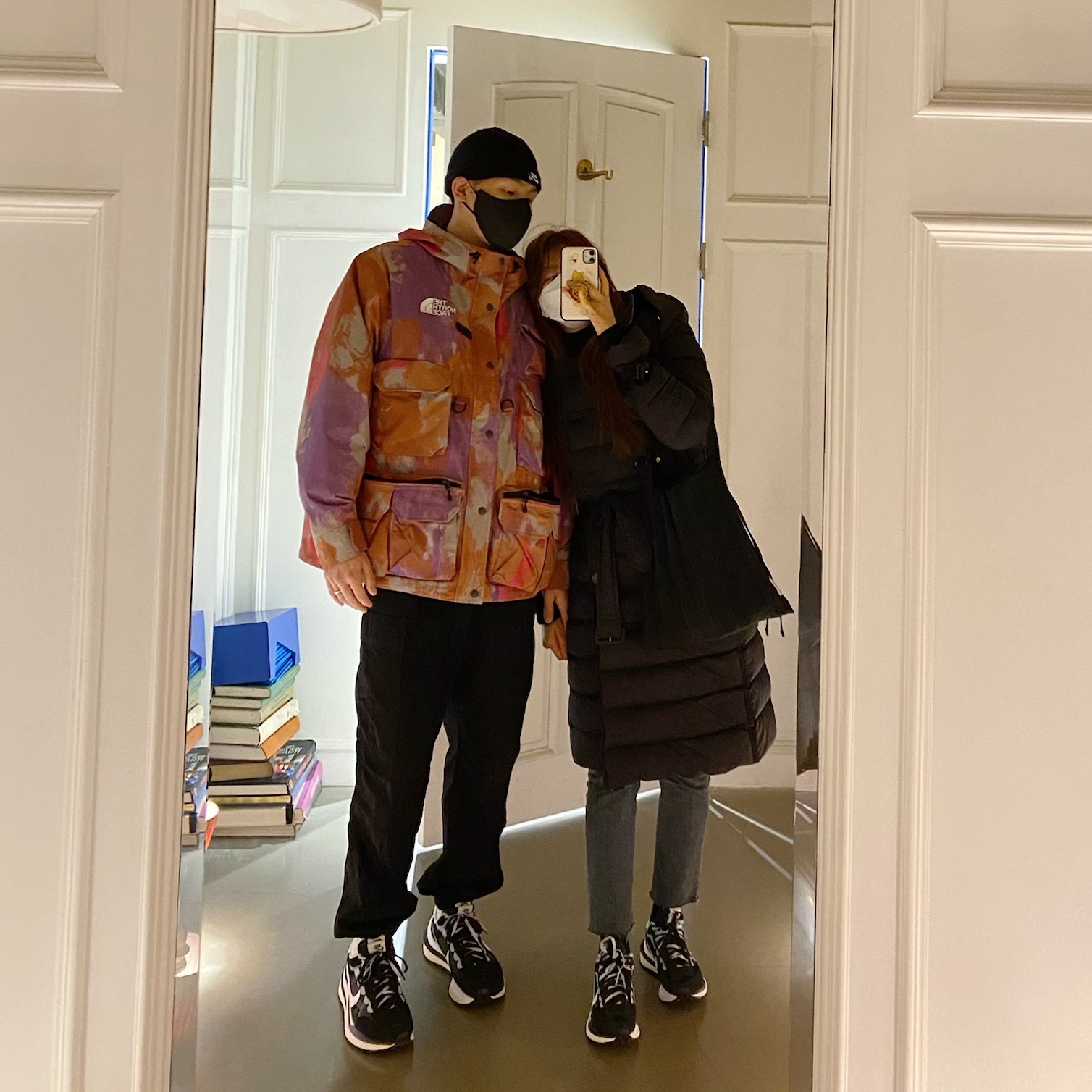 Nike x Sacai VaporWaffle Black White 착용 스타일