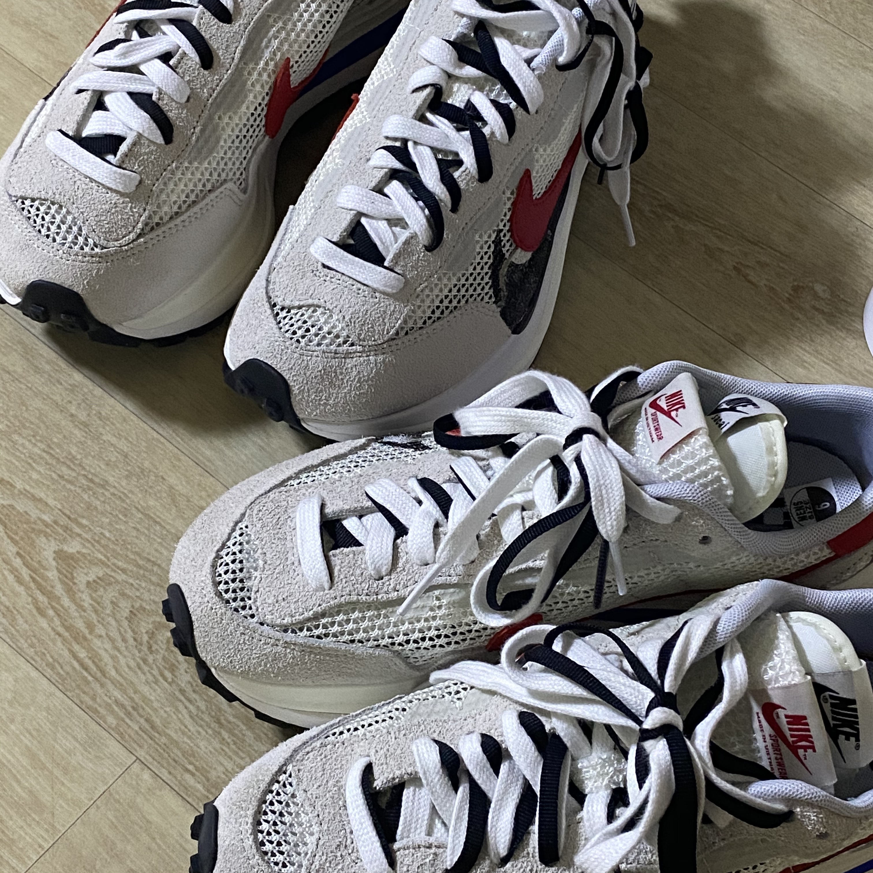 Nike x Sacai VaporWaffle Royal Fuchsia 착용 스타일