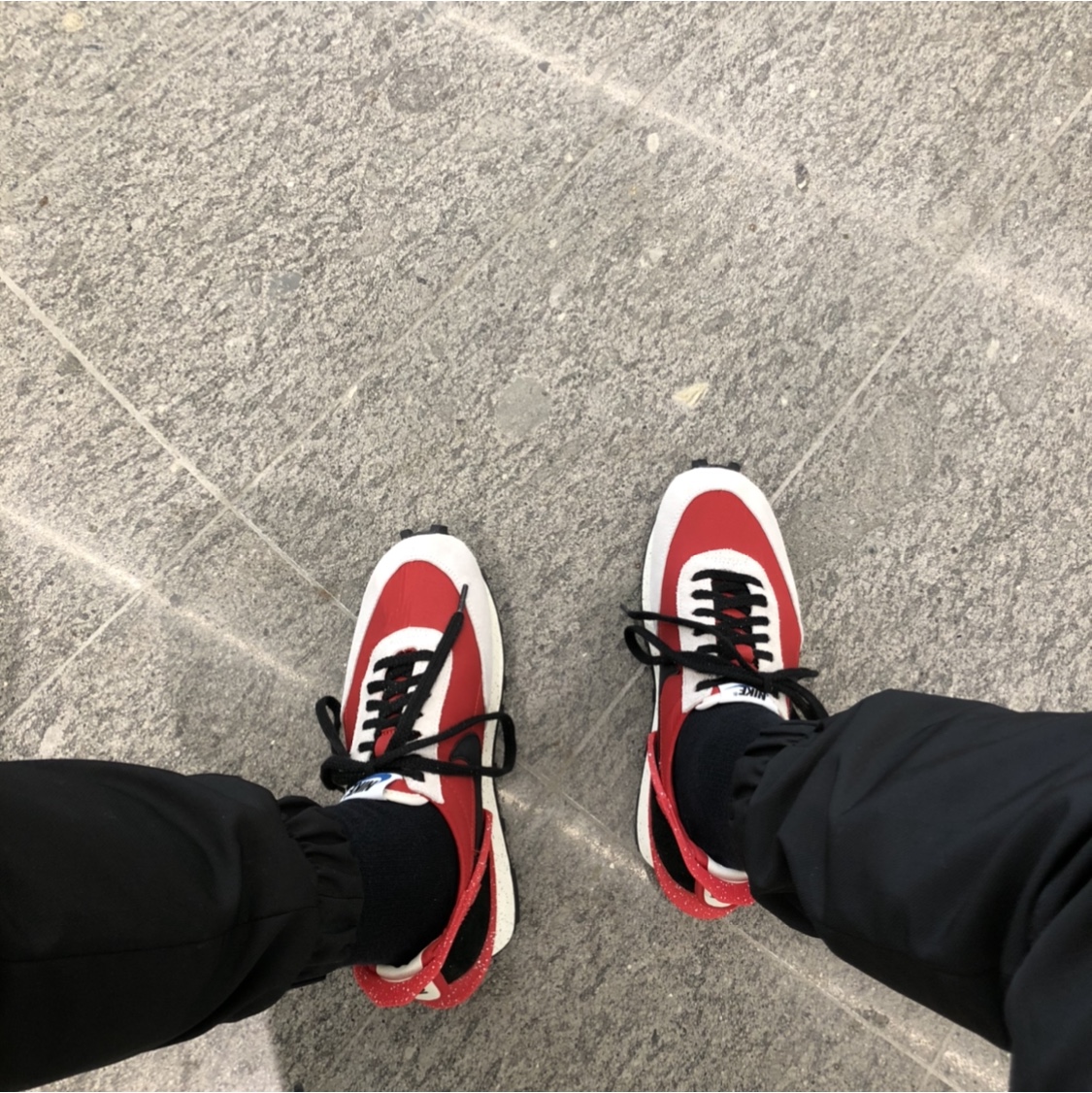 (W) Nike x Undercover Daybreak University Red 착용 스타일