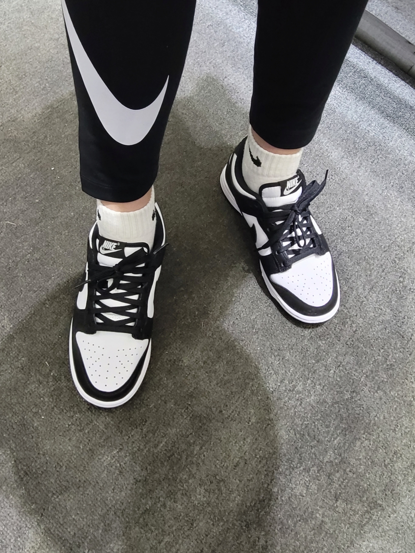 Nike Dunk Low Retro Black, (W) Nike Dunk Low Black 착용 스타일