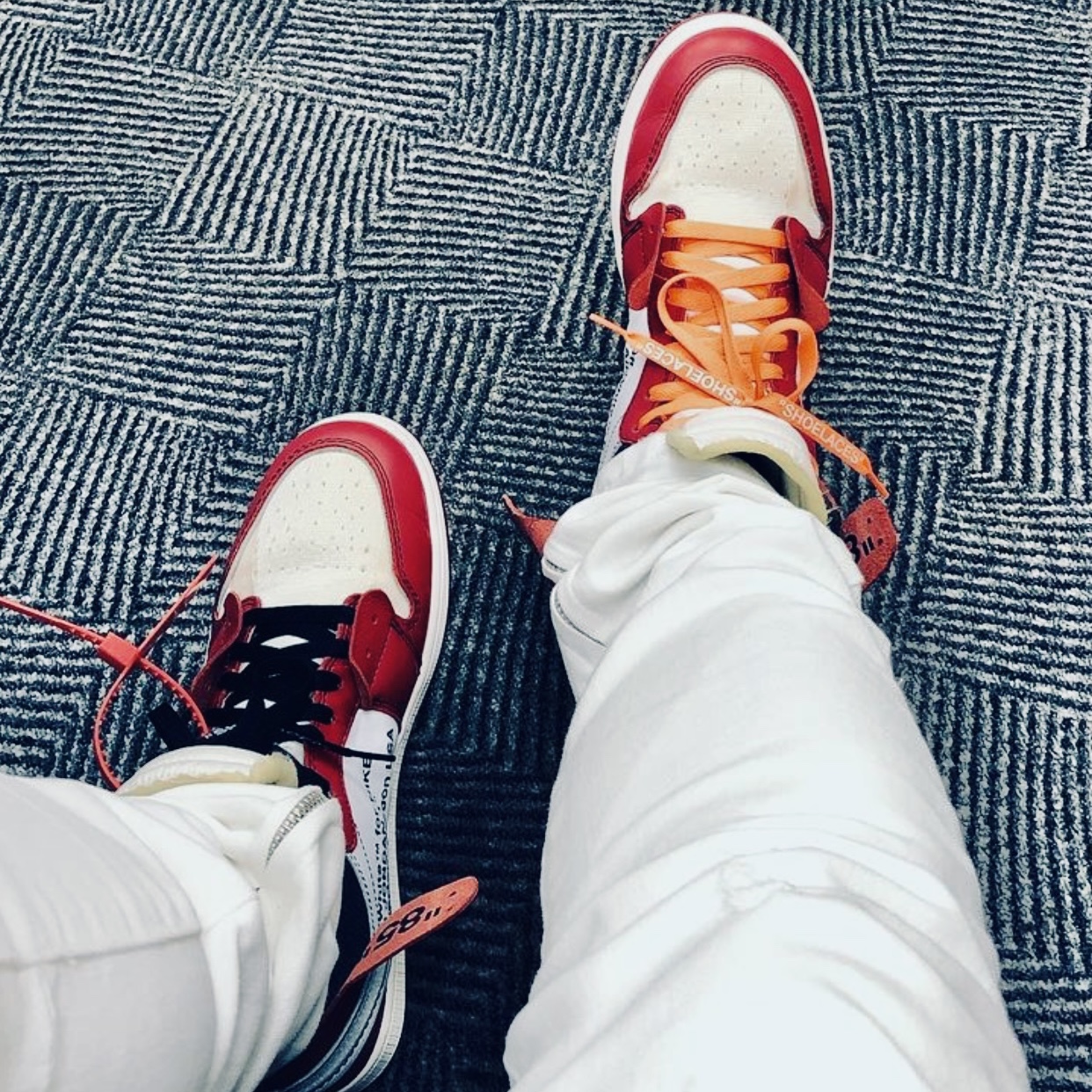Jordan 1 x Off-White Retro High Chicago The Ten 착용 스타일