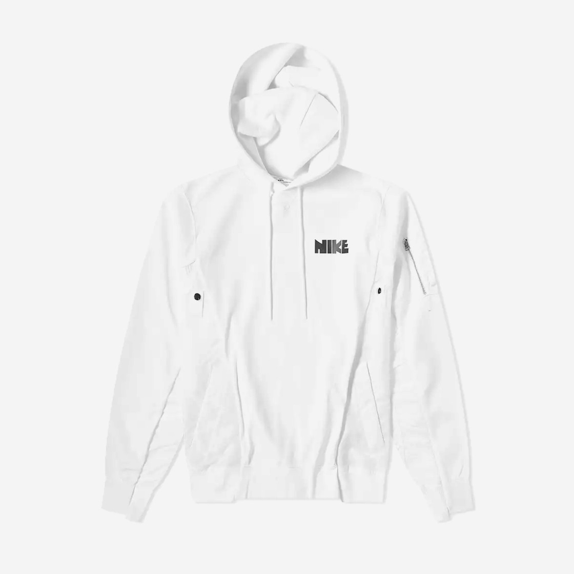 Nike x Sacai NRG Hoodie White 상세 이미지 1