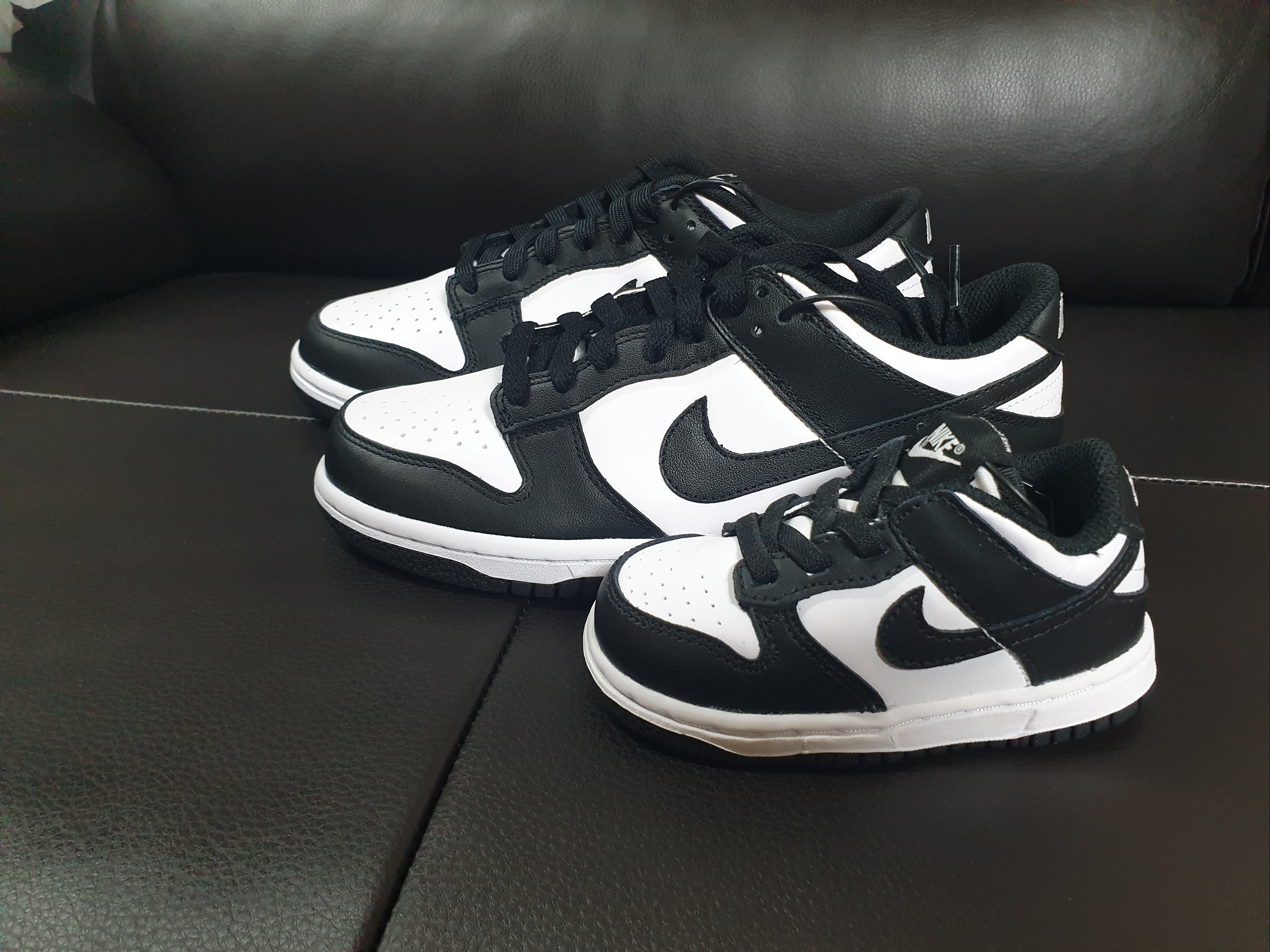 Nike Dunk Low Retro Black, (GS) Nike Dunk Low Black 착용 스타일 - 3