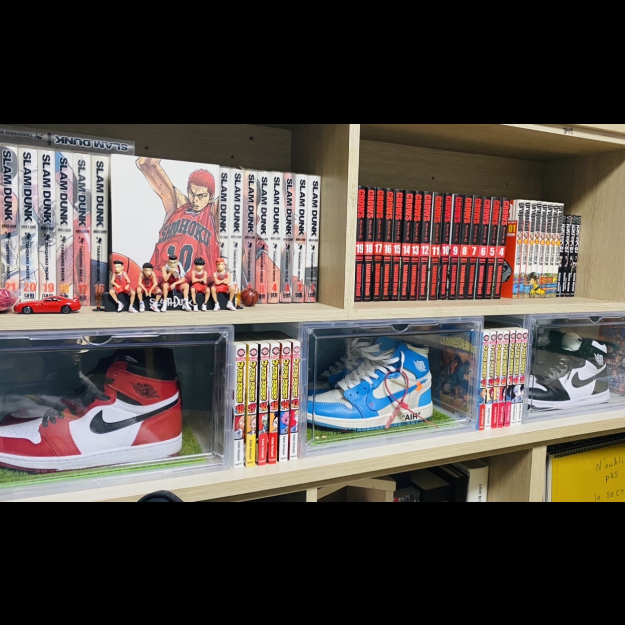 Jordan 1 Retro High OG Chicago 2015, Jordan 1 x Off-White Retro High University Blue 착용 스타일