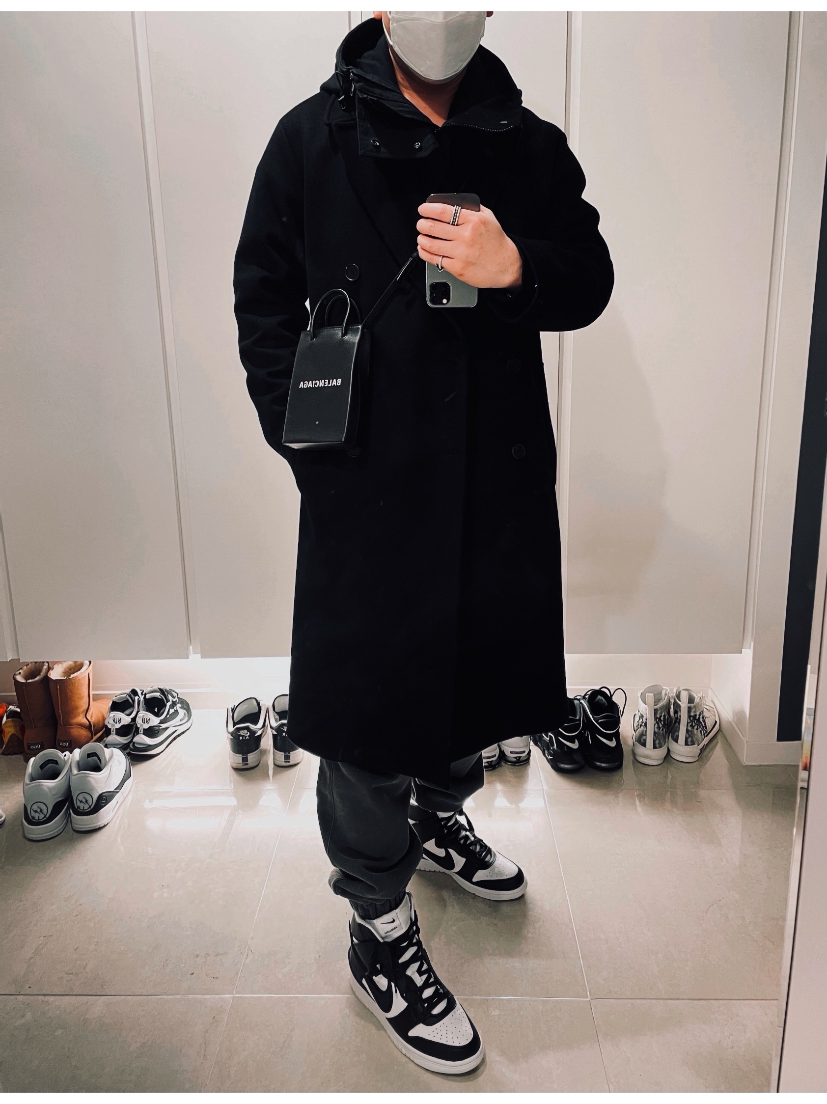Nike x Ambush Dunk High Black 착용 스타일