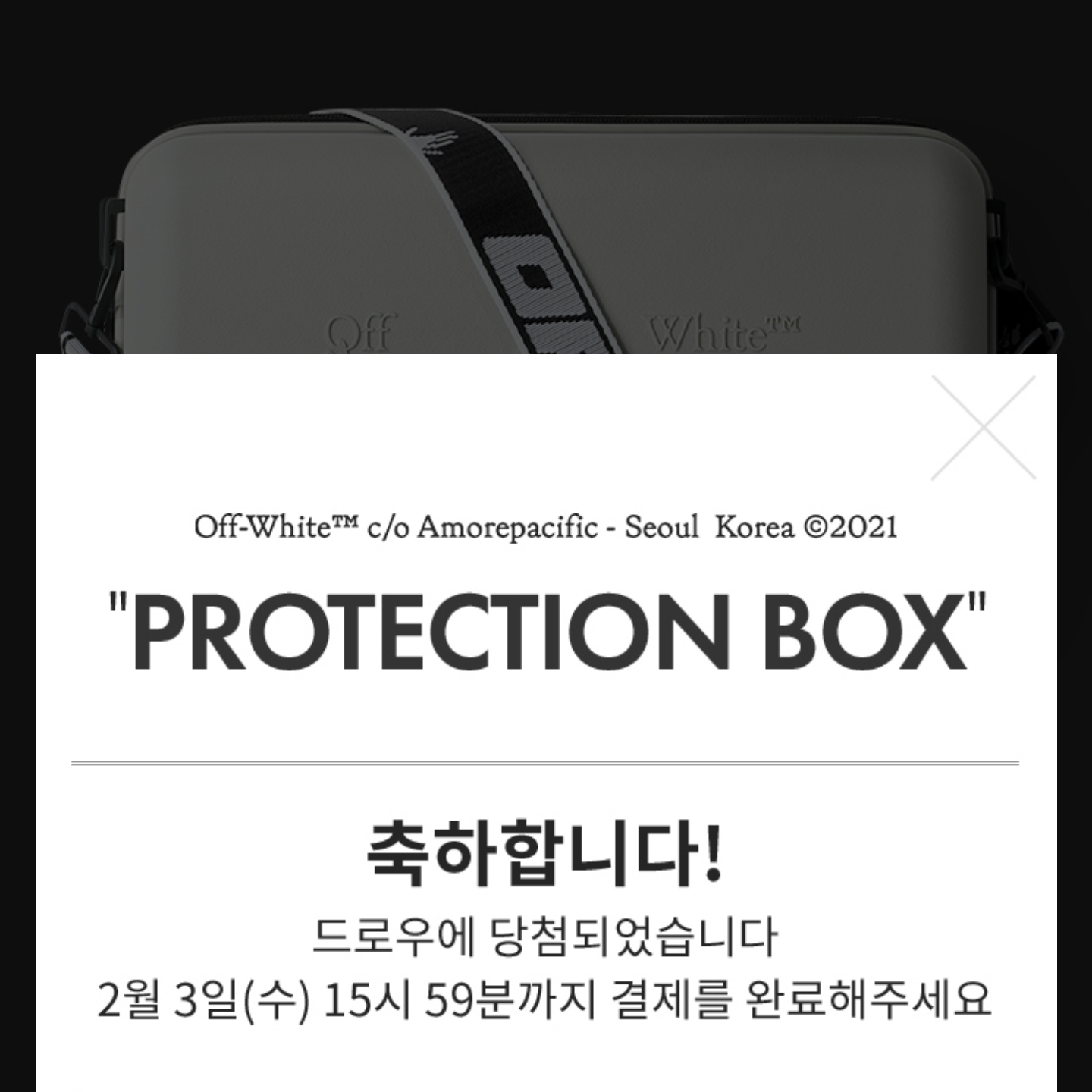 Off-White x Amore Pacific Protection Box (Without Cosmetics) 착용 스타일