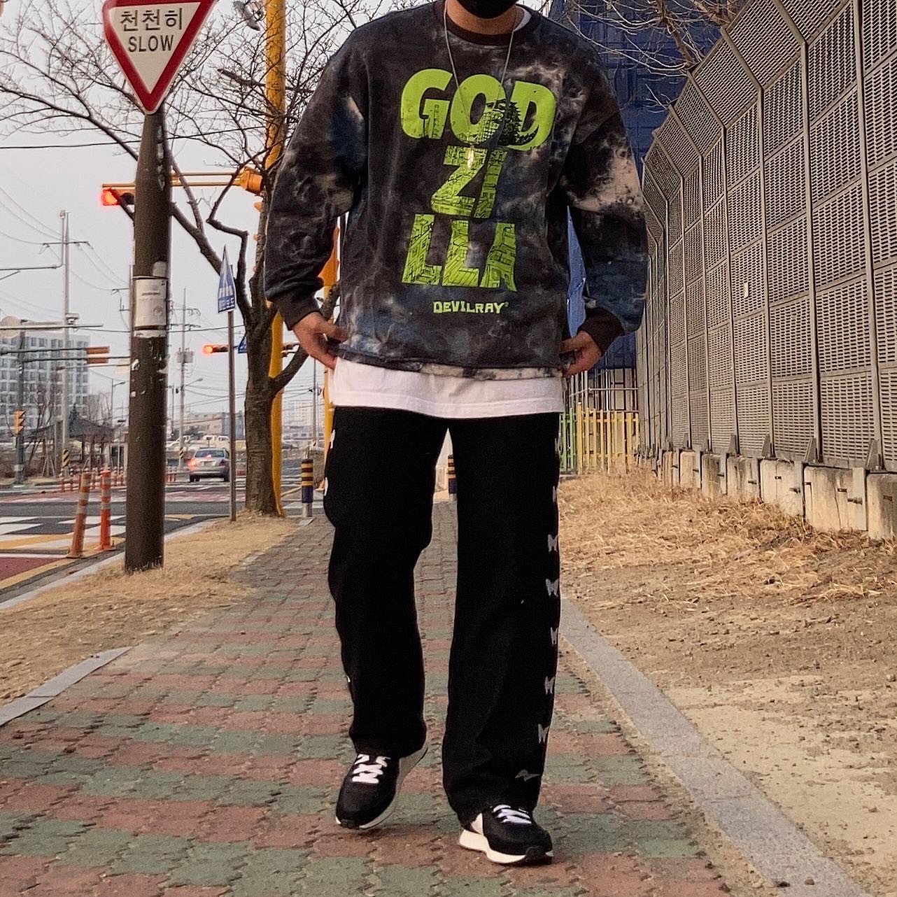 Nike Air Tailwind 79 Black White 착용 스타일 - 1