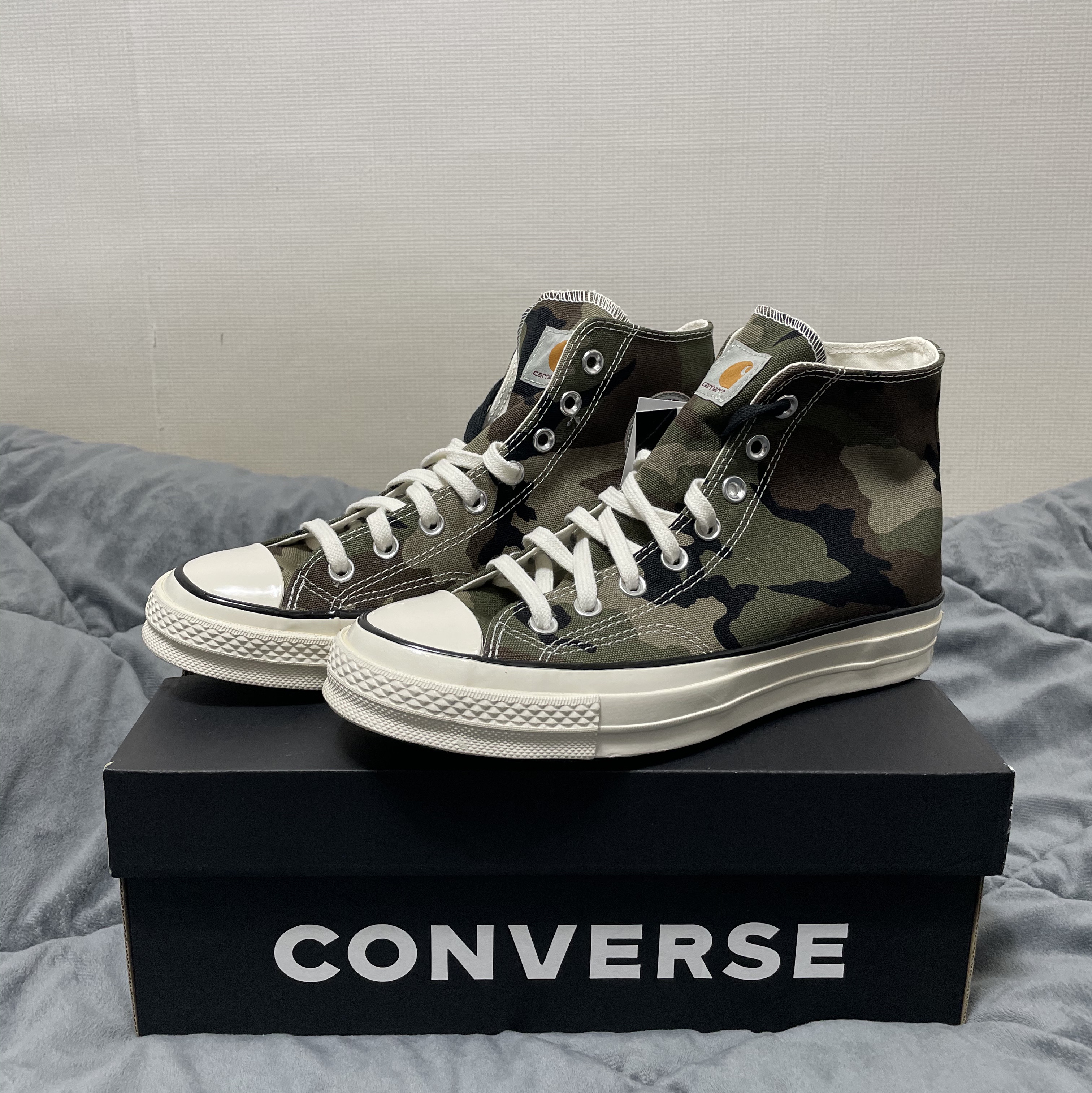 Converse x Carhartt WIP Chuck 70 High Covert Green 착용 스타일