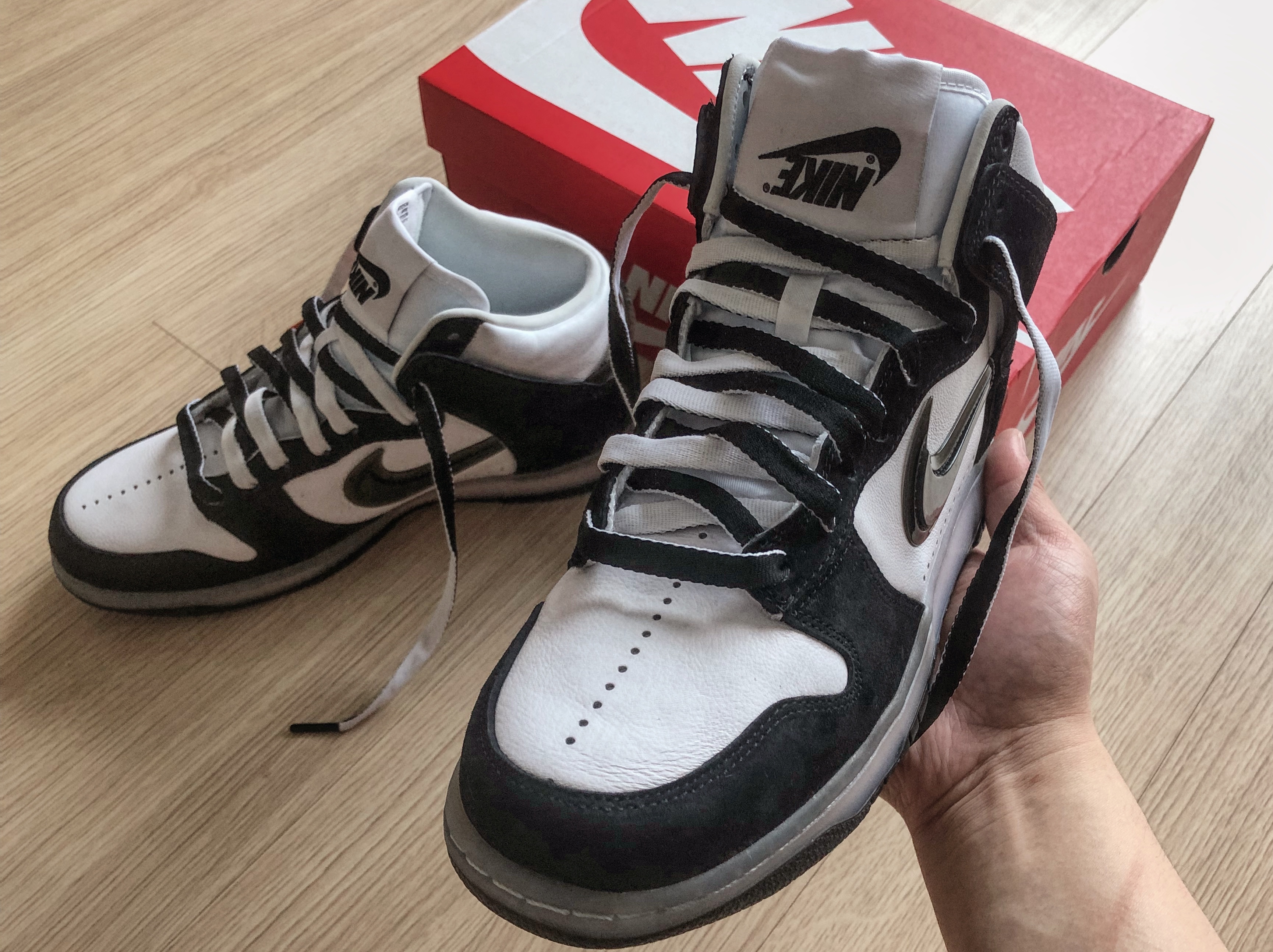 Nike x Slam Jam Dunk High SP Clear Black 착용 스타일 - 1