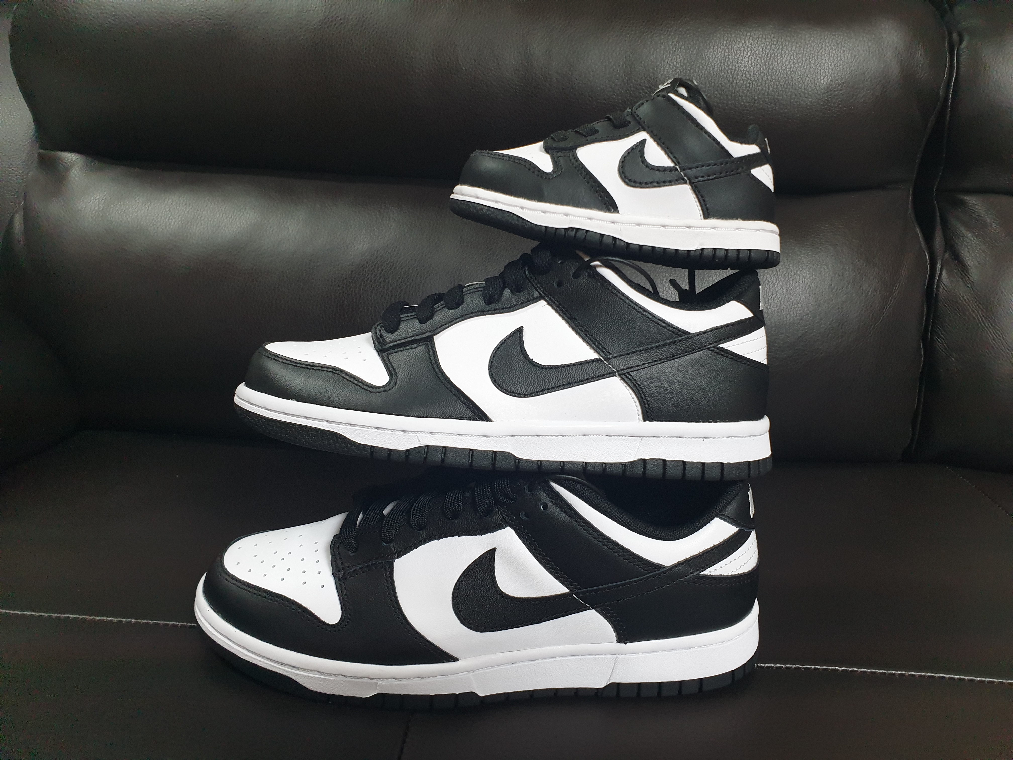 Nike Dunk Low Retro Black, (GS) Nike Dunk Low Black 착용 스타일 - 4