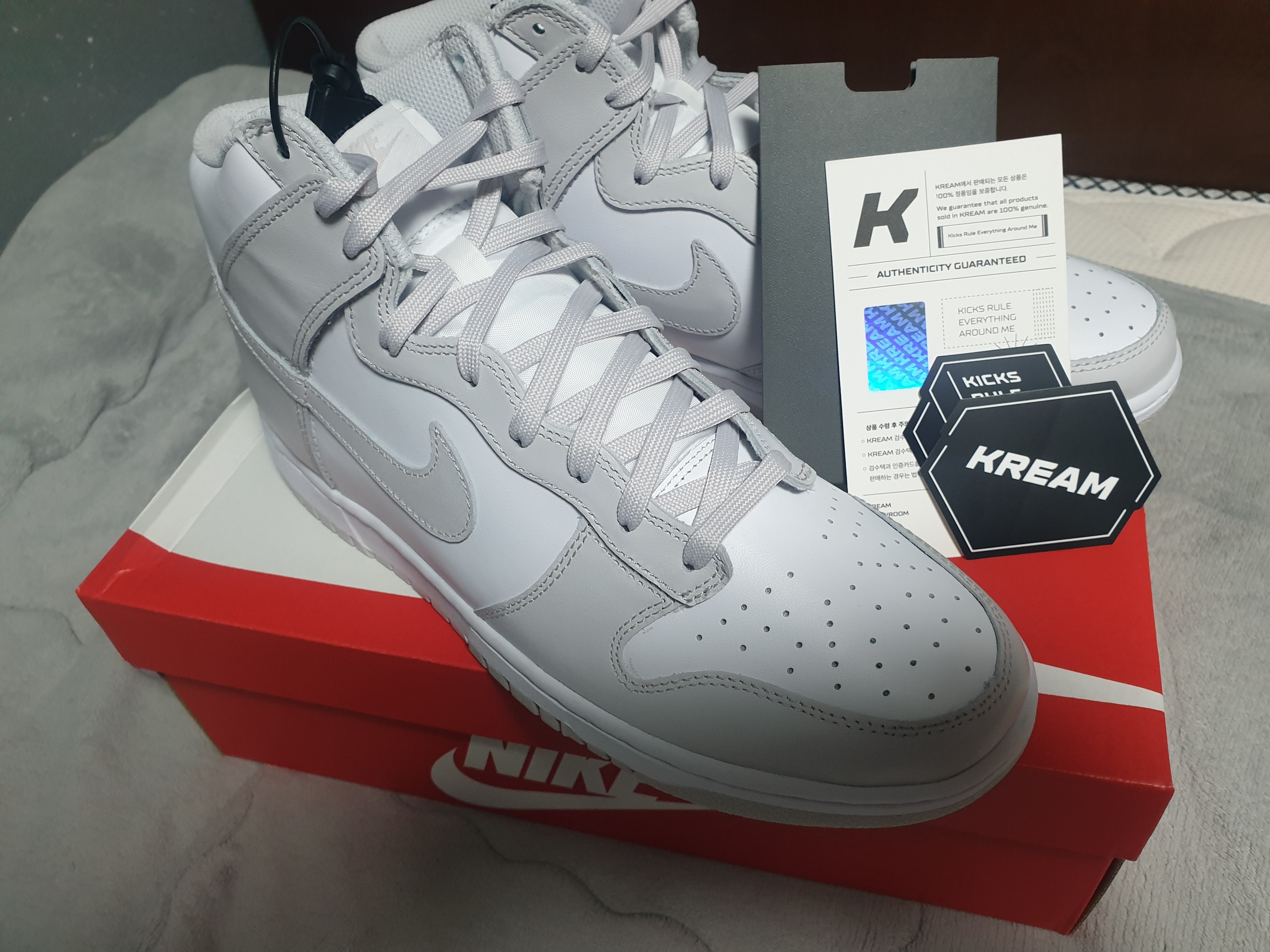 Nike Dunk High Retro Vast Grey 착용 스타일 - 1