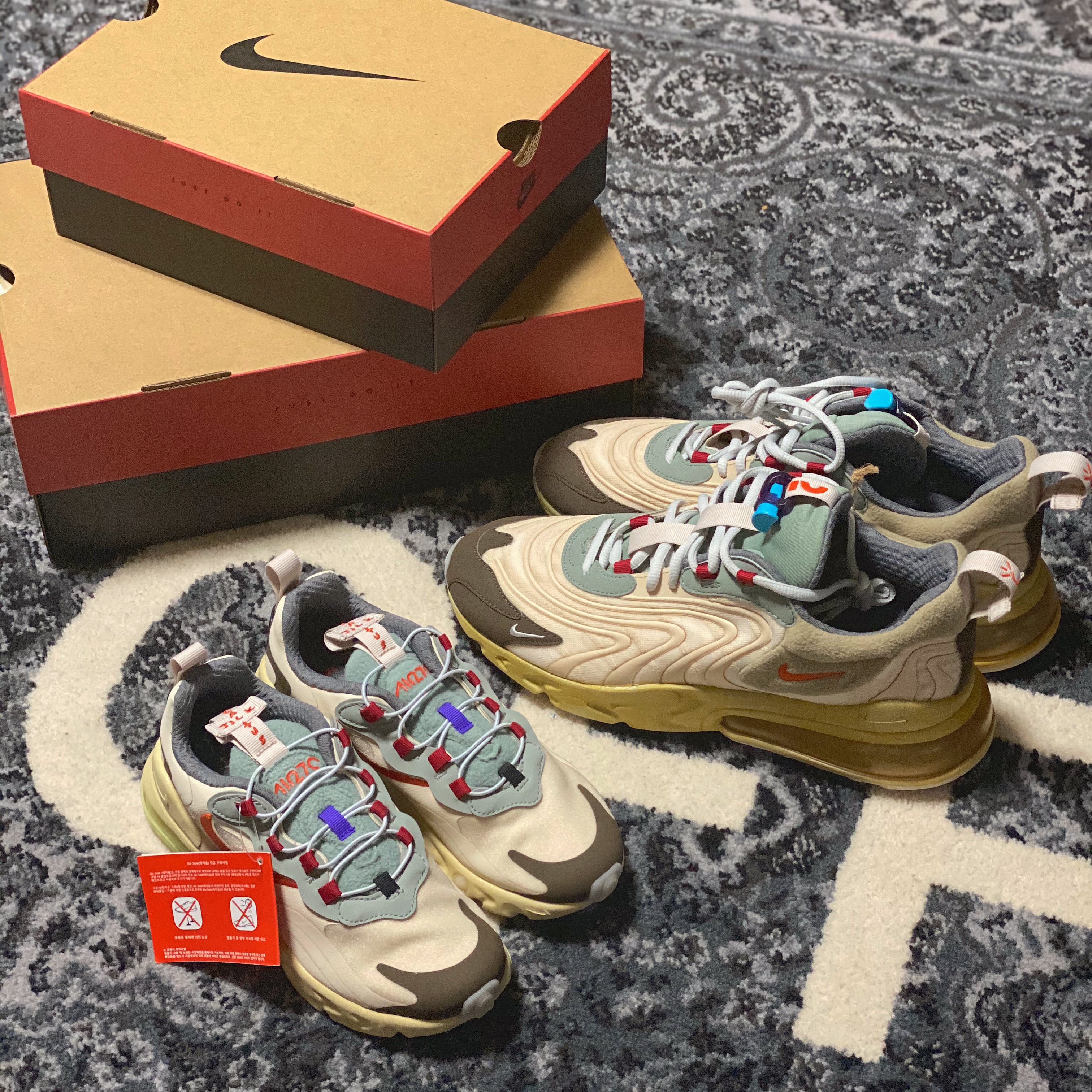 Nike x Travis Scott Air Max 270 React Cactus Trails, (PS) Nike x Travis Scott Air Max 270 React Cactus Trails 착용 스타일