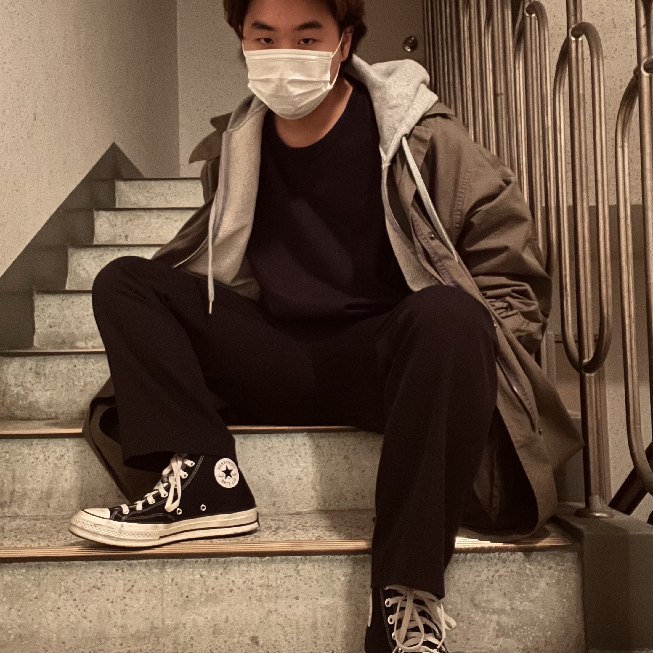 Converse Chuck 70 Hi Black 착용 스타일 - 2