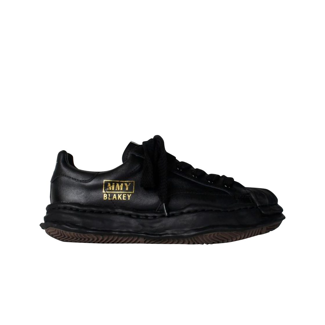 메종 미하라 야스히로 블레이키 OG 솔 레더 로우탑 스니커즈 블랙 블랙(Maison Mihara Yasuhiro OG Sole Leather Low-top Sneakers Black Black)