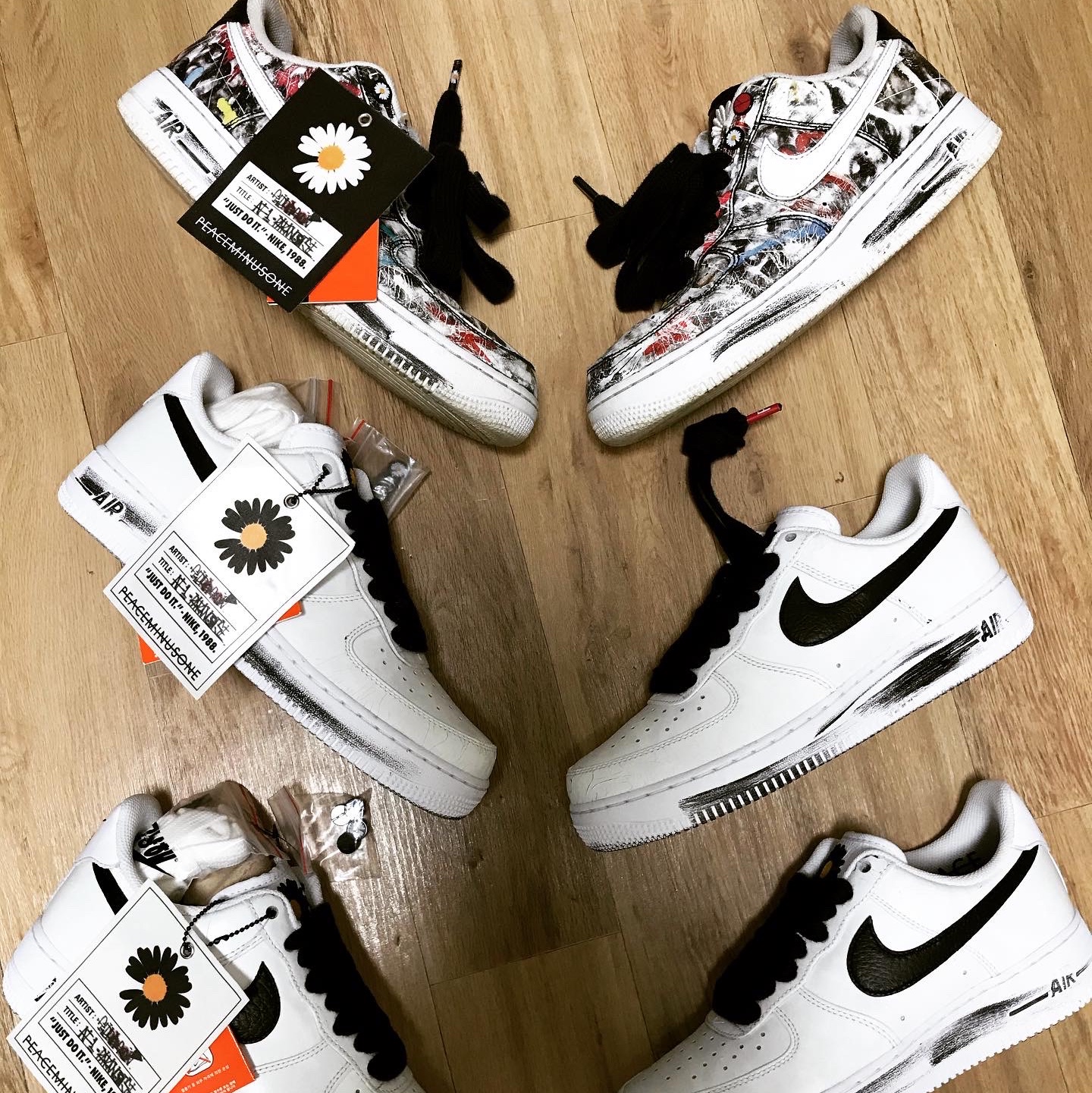 Nike x Peaceminusone Air Force 1 Low Para-Noise, Nike x Peaceminusone Air Force 1 Low Para-Noise 2.0 착용 스타일