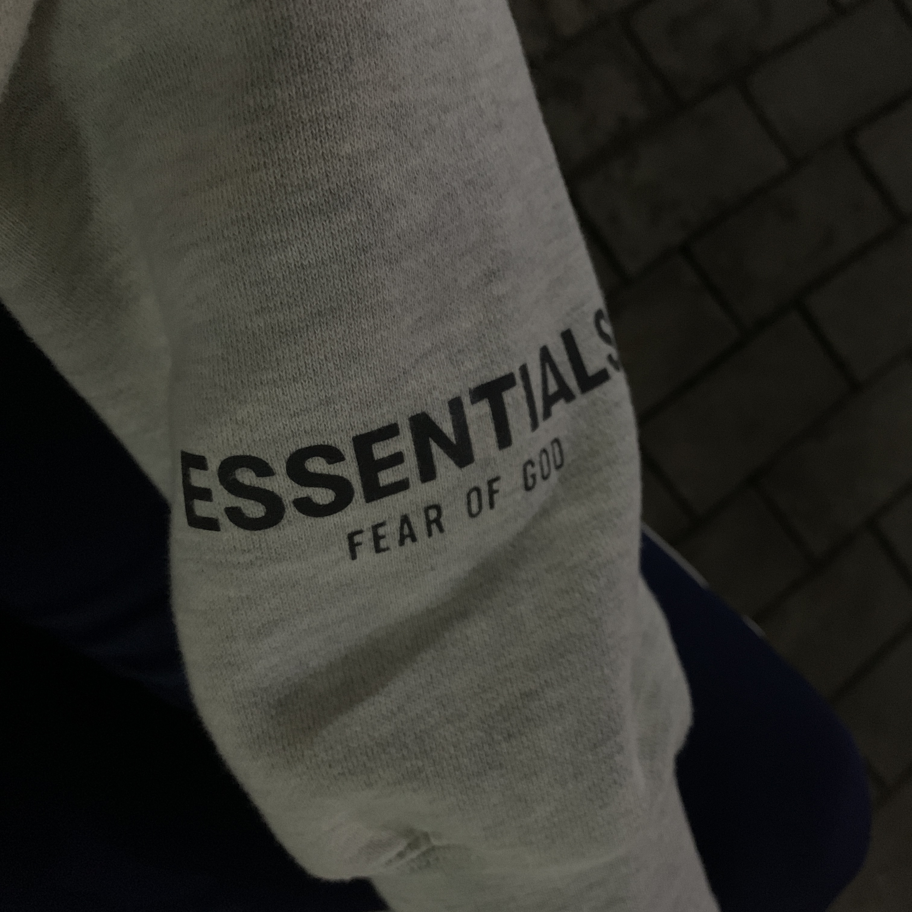 Essentials 3D Silicon Applique Full Zip Up Hoodie Oatmeal Heather - 20SS 착용 스타일 - 2