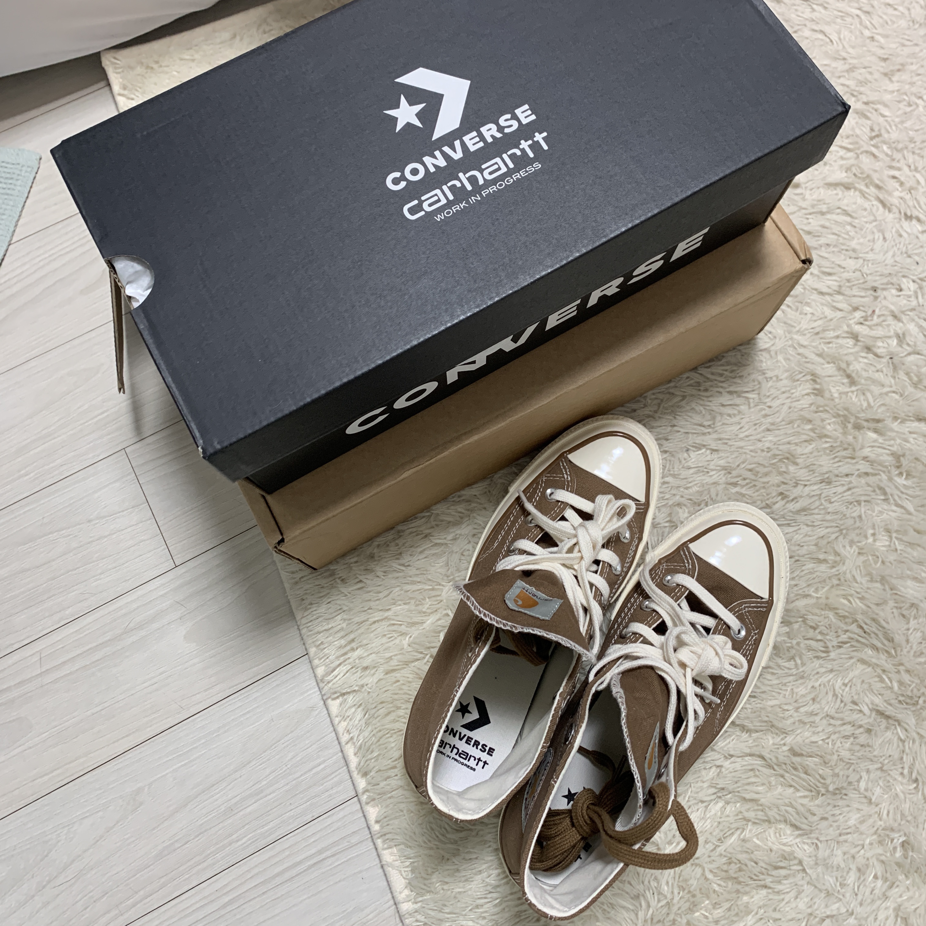 Converse x Carhartt WIP Chuck 70 High Hamilton Brown 착용 스타일