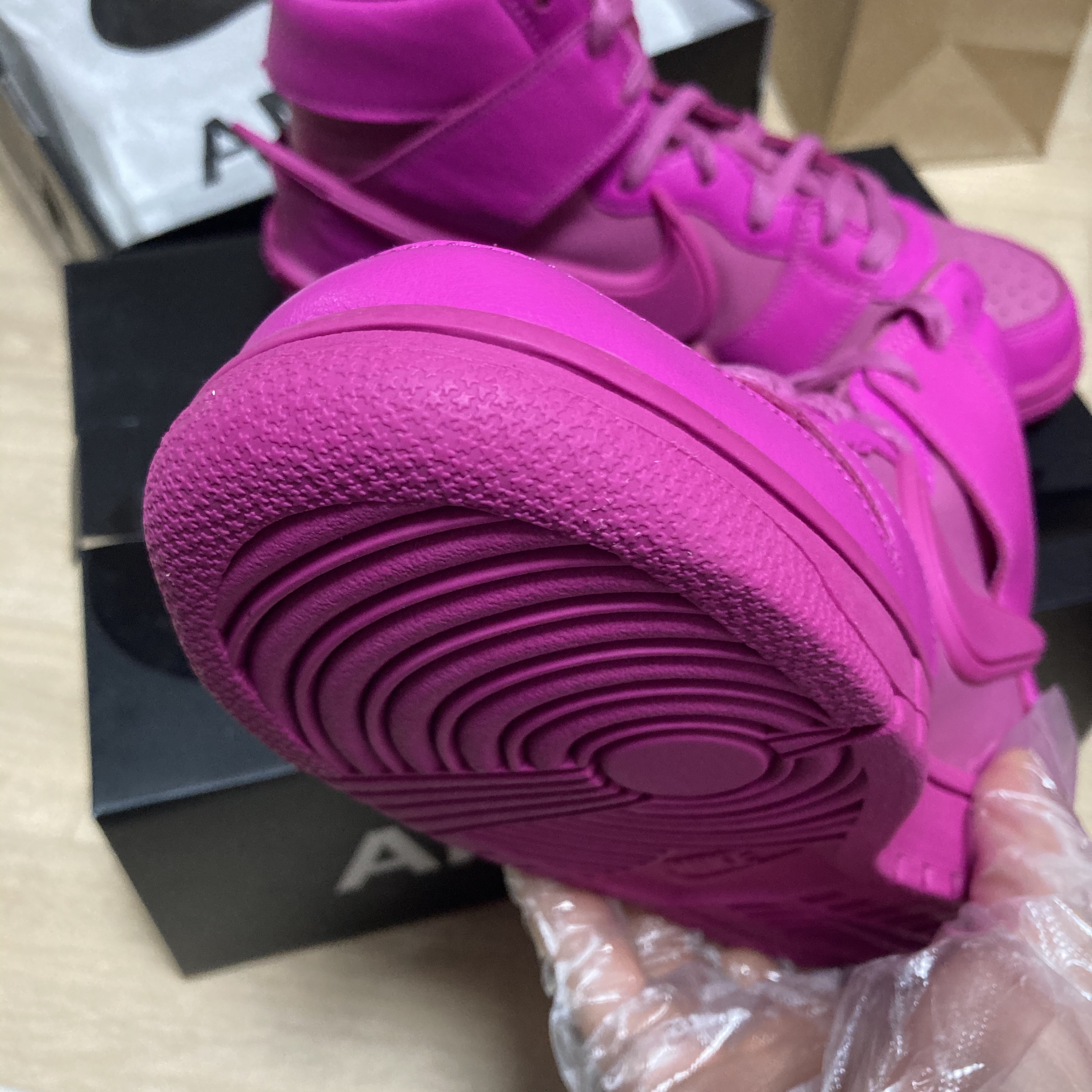 Nike x Ambush Dunk High Cosmic Fuchsia, Nike x Ambush Dunk High Black 착용 스타일 - 4