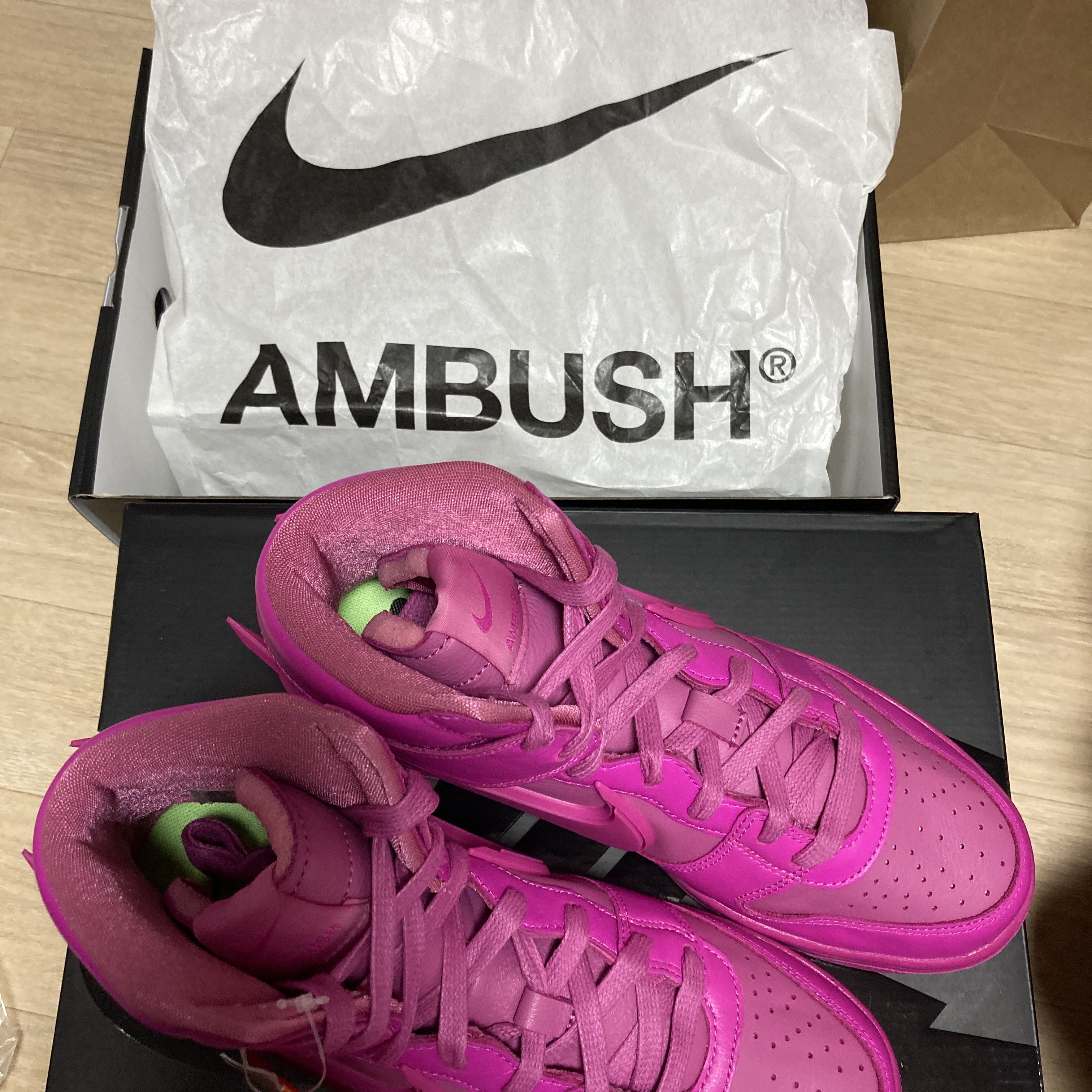 Nike x Ambush Dunk High Cosmic Fuchsia, Nike x Ambush Dunk High Black 착용 스타일 - 2