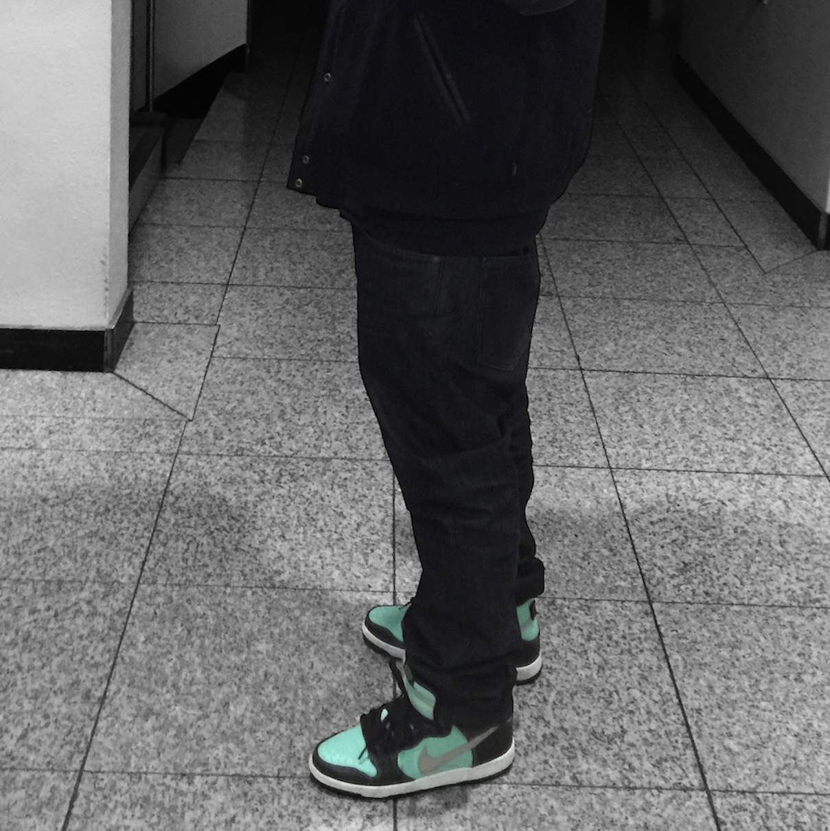 Nike x Diamond Supply Co. SB Dunk High Tiffany 착용 스타일 - 5