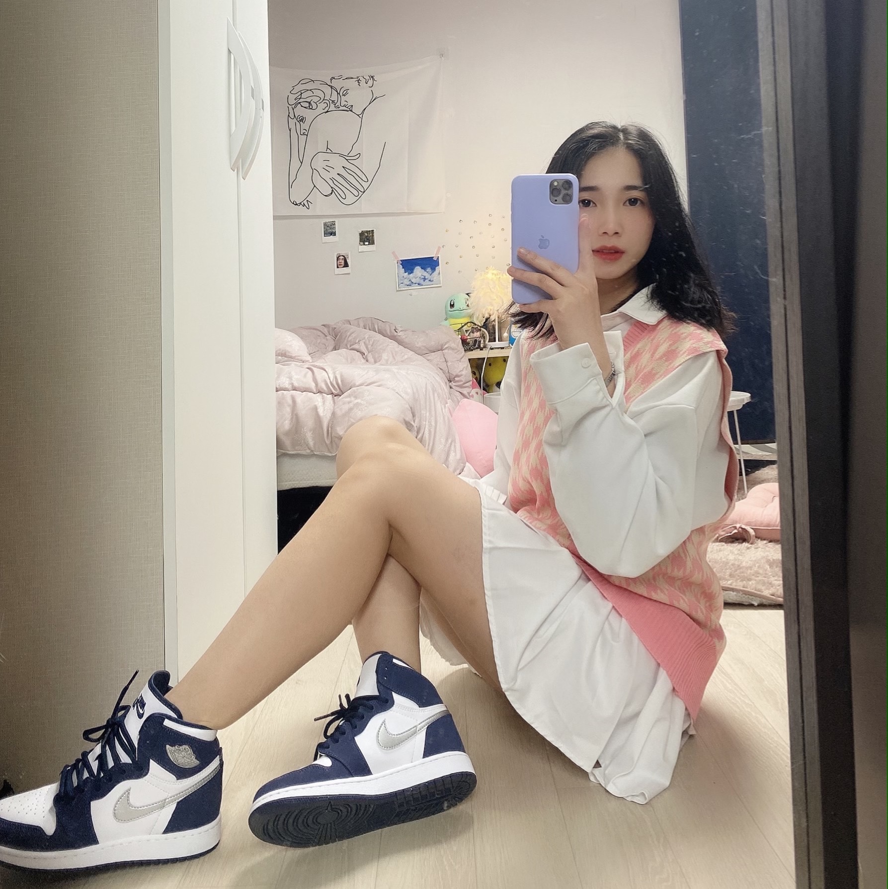 Jordan 1 Retro High OG CO.JP Midnight Navy 착용 스타일
