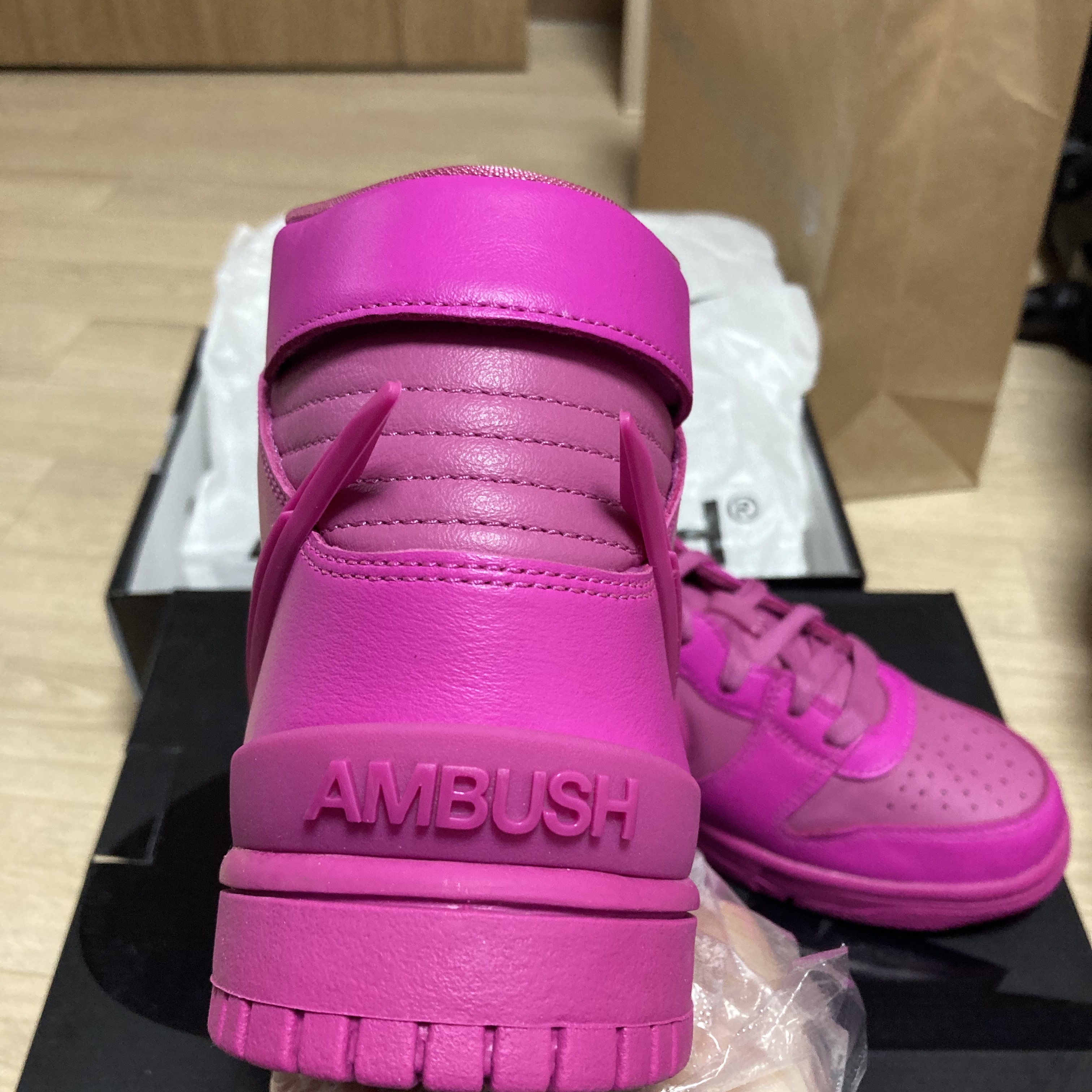 Nike x Ambush Dunk High Cosmic Fuchsia, Nike x Ambush Dunk High Black 착용 스타일 - 5