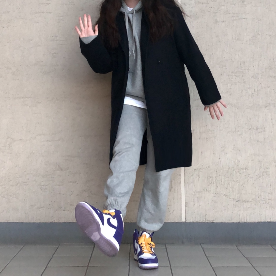 (W) Nike Dunk High SP Varsity Purple 착용 스타일 - 2