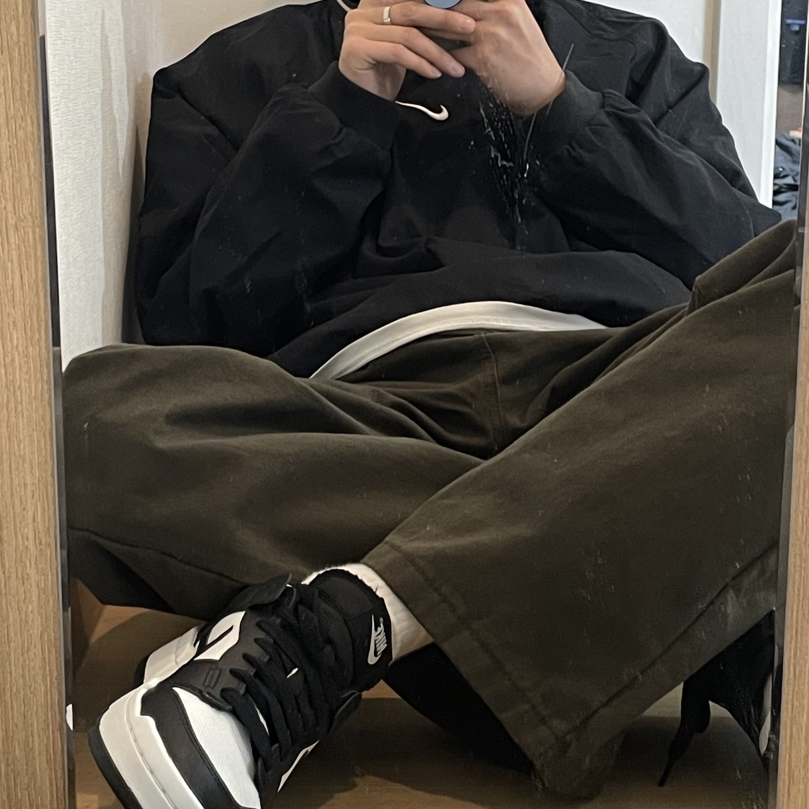 (W) Nike Dunk Low Disrupt Black White 착용 스타일